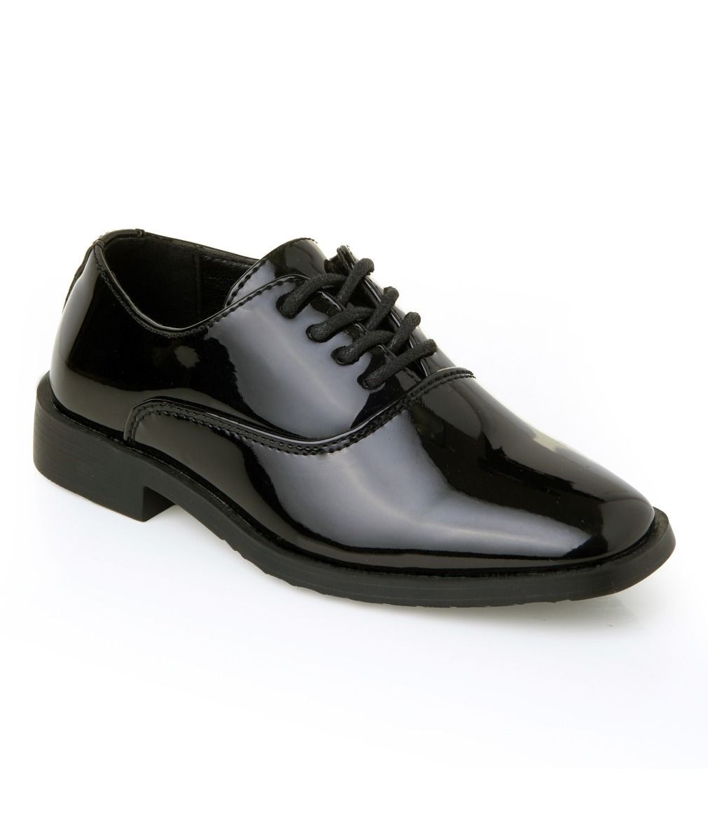 Boys’ Black Patent Lace- Up Oxford Dress Shoes - Jake