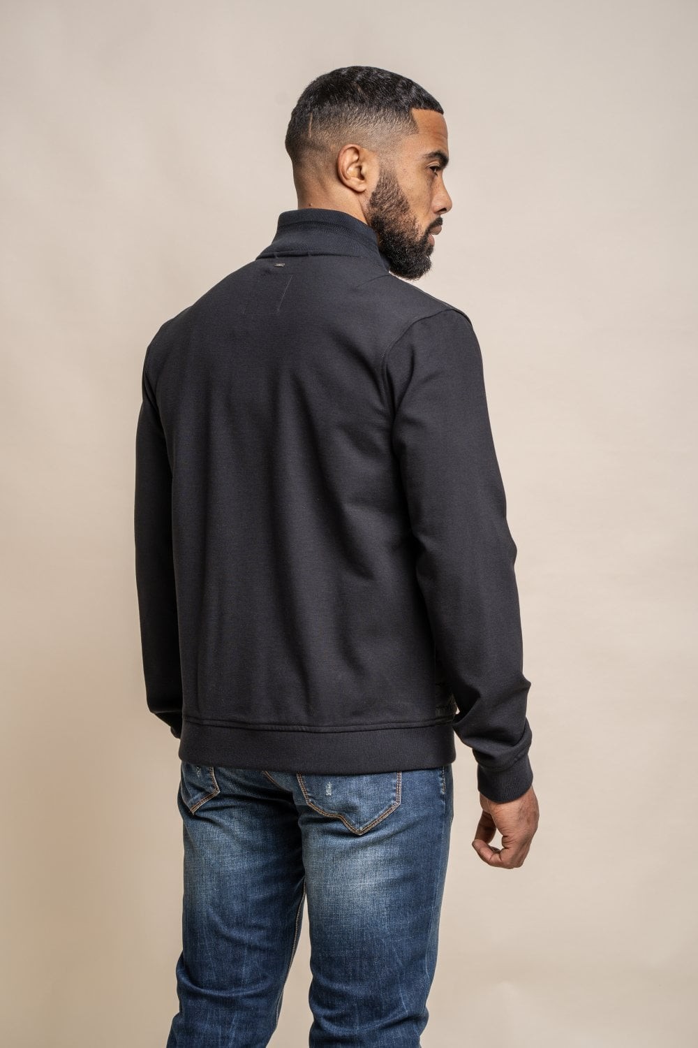 Men's Black Bomber Jacket - KELSEY