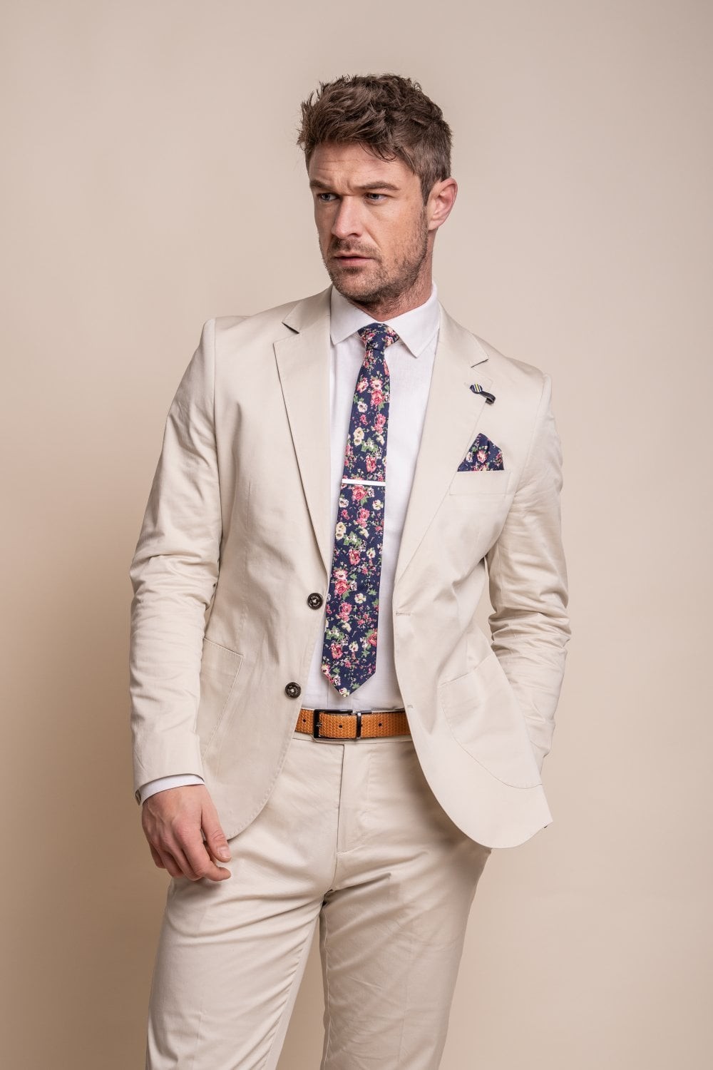 Men's Cotton Slim Fit Formal Suit - MARIO