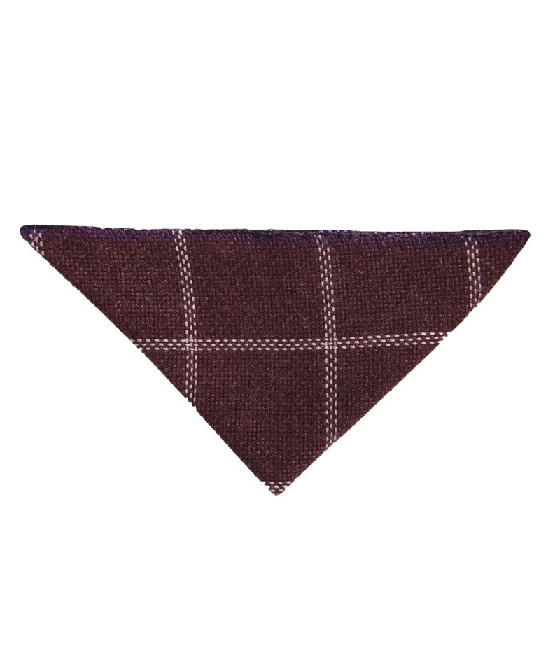 Boys Slim Check Tweed Tie and Hanky Set