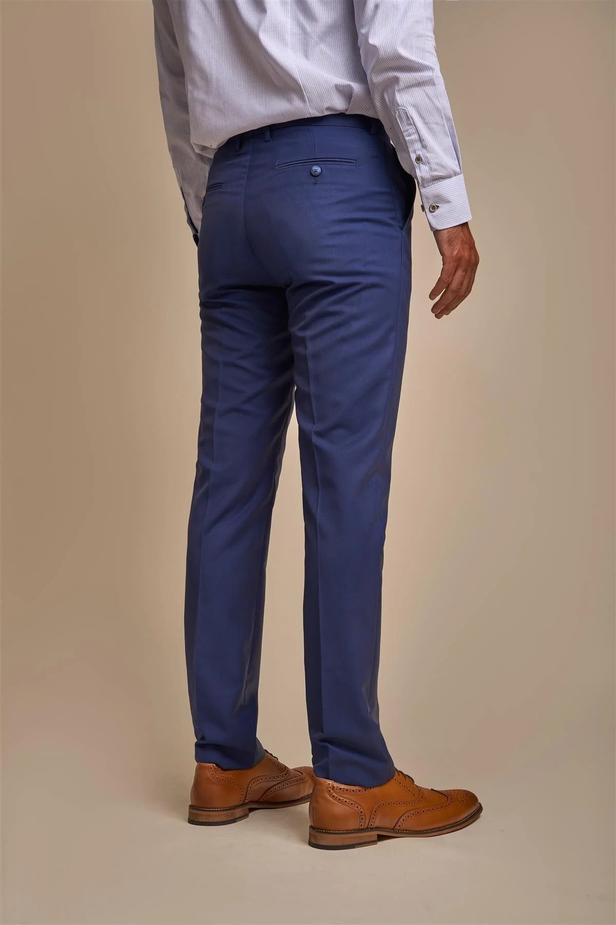 Men's Navy Blue Trousers Slim Fit - JEFFERSON