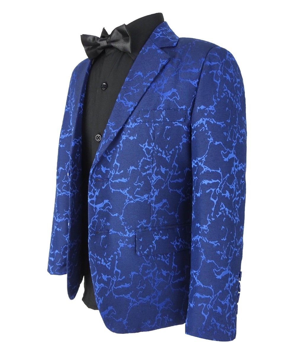 Royal blue floral outlet suit jacket