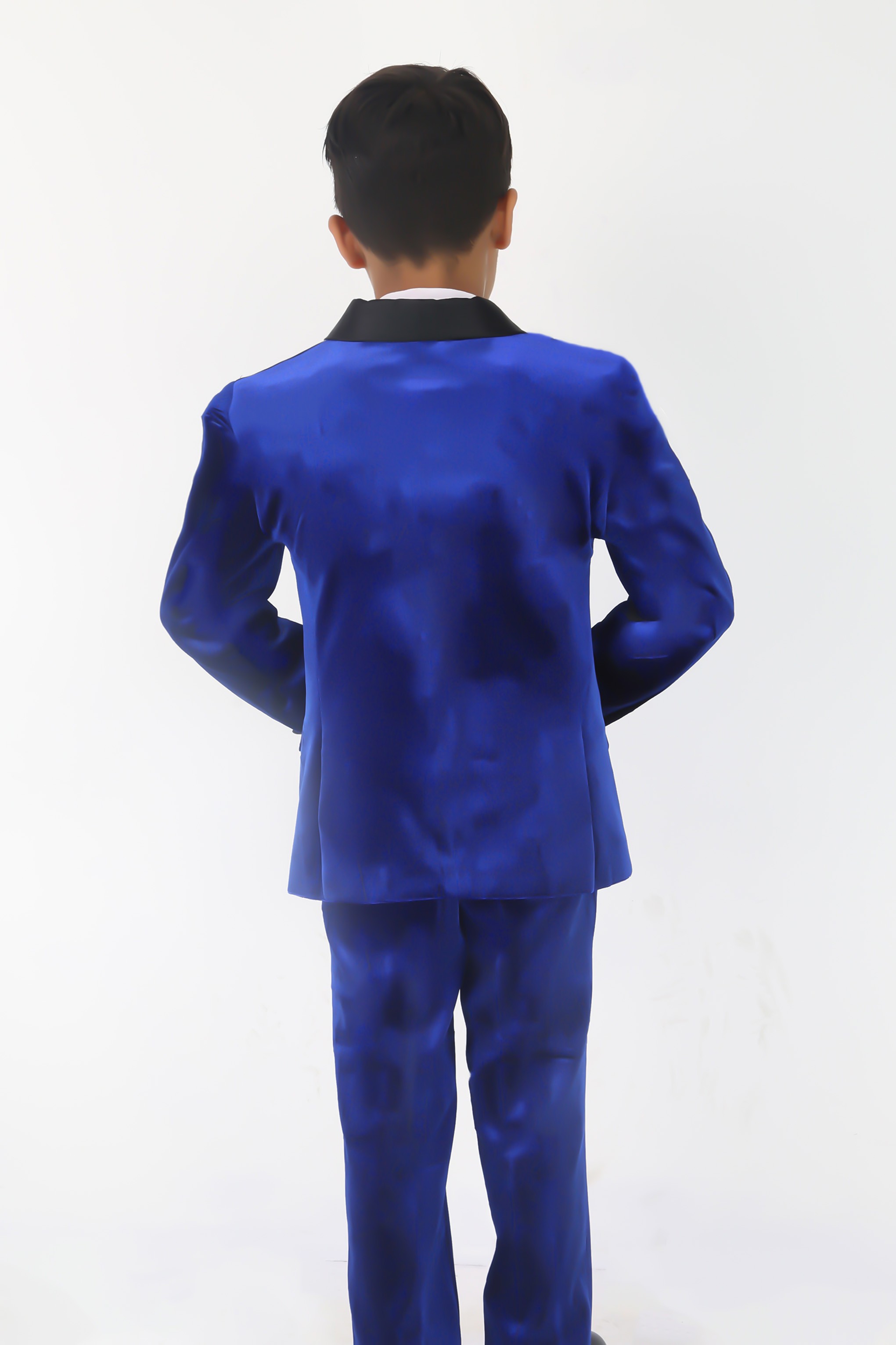 Boys' Velvet Suit with Satin Shawl Lapels - EC103