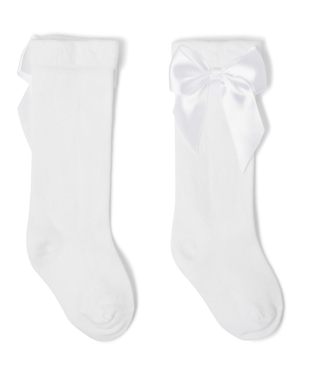 Girls' Bow Knee-High Dress Socks - VICTORIA