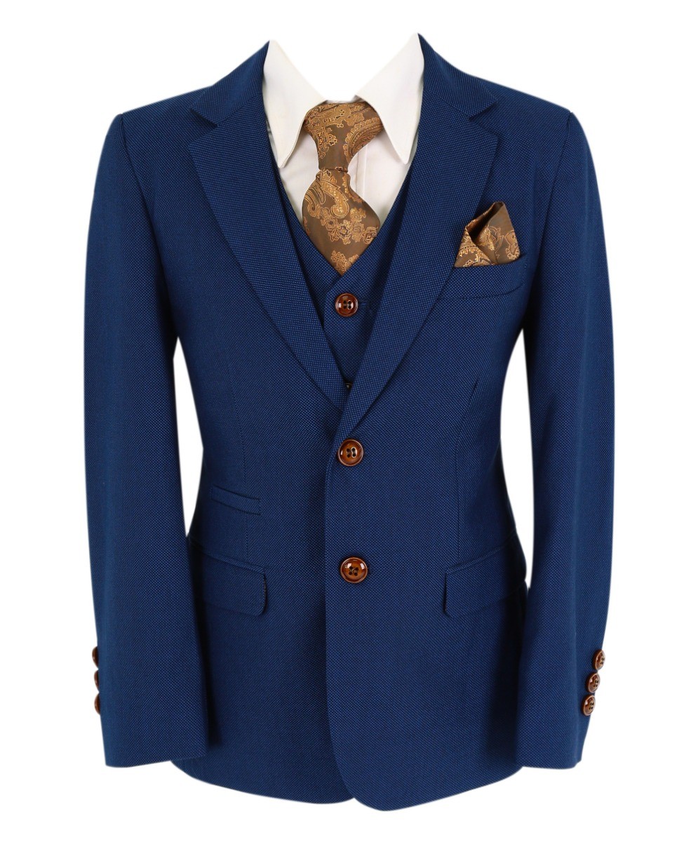 Boys Tailored Fit Blue Suit - MAYFAIR - Royal Blue