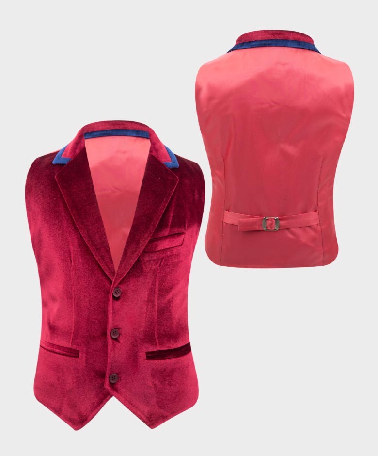 Boys Velvet Waistcoat Set