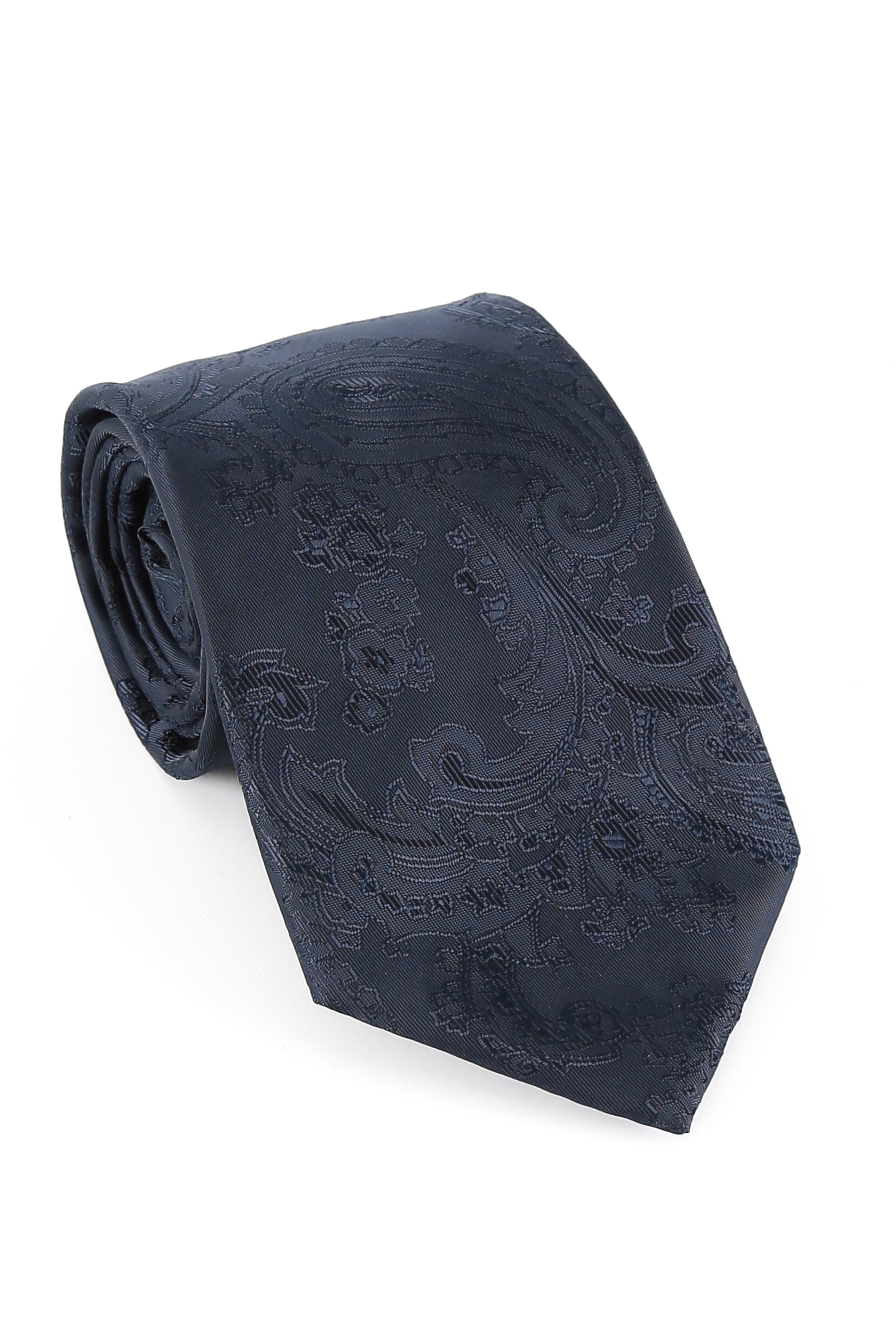 Men's Paisley Tie Cufflink Set - Navy Blue