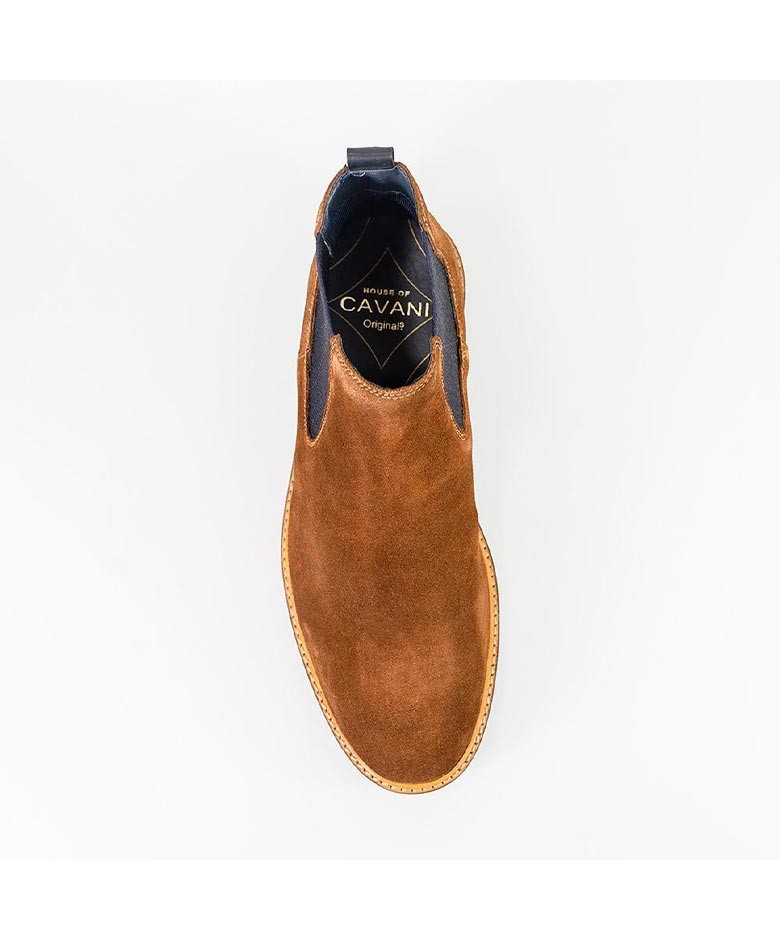 Men's Slip On Chelsea Boots - ARIZONA - Cognac Brown