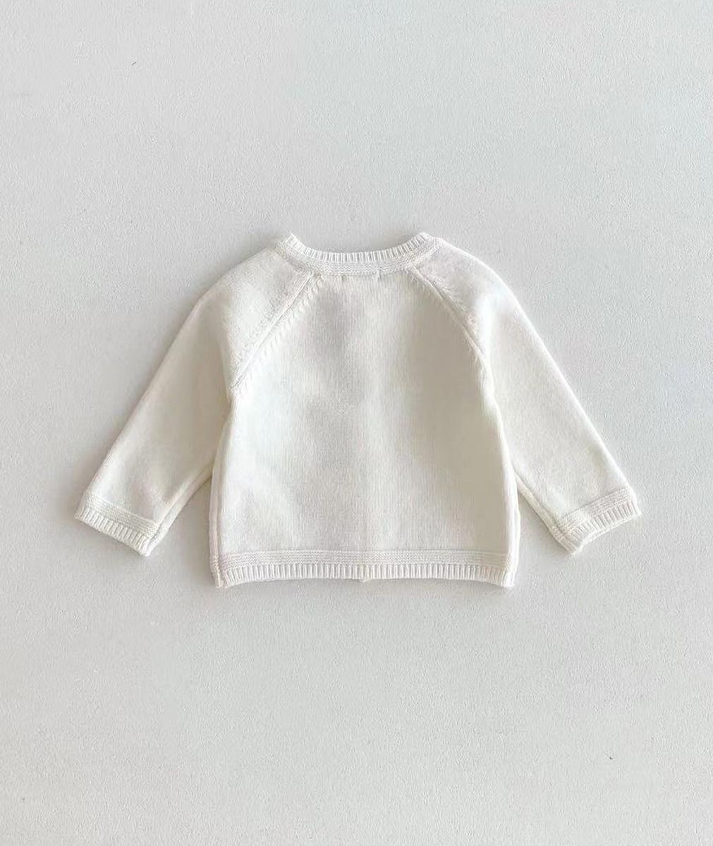 Baby Girls Vintage Ivory Knitted Cardigan - 2405