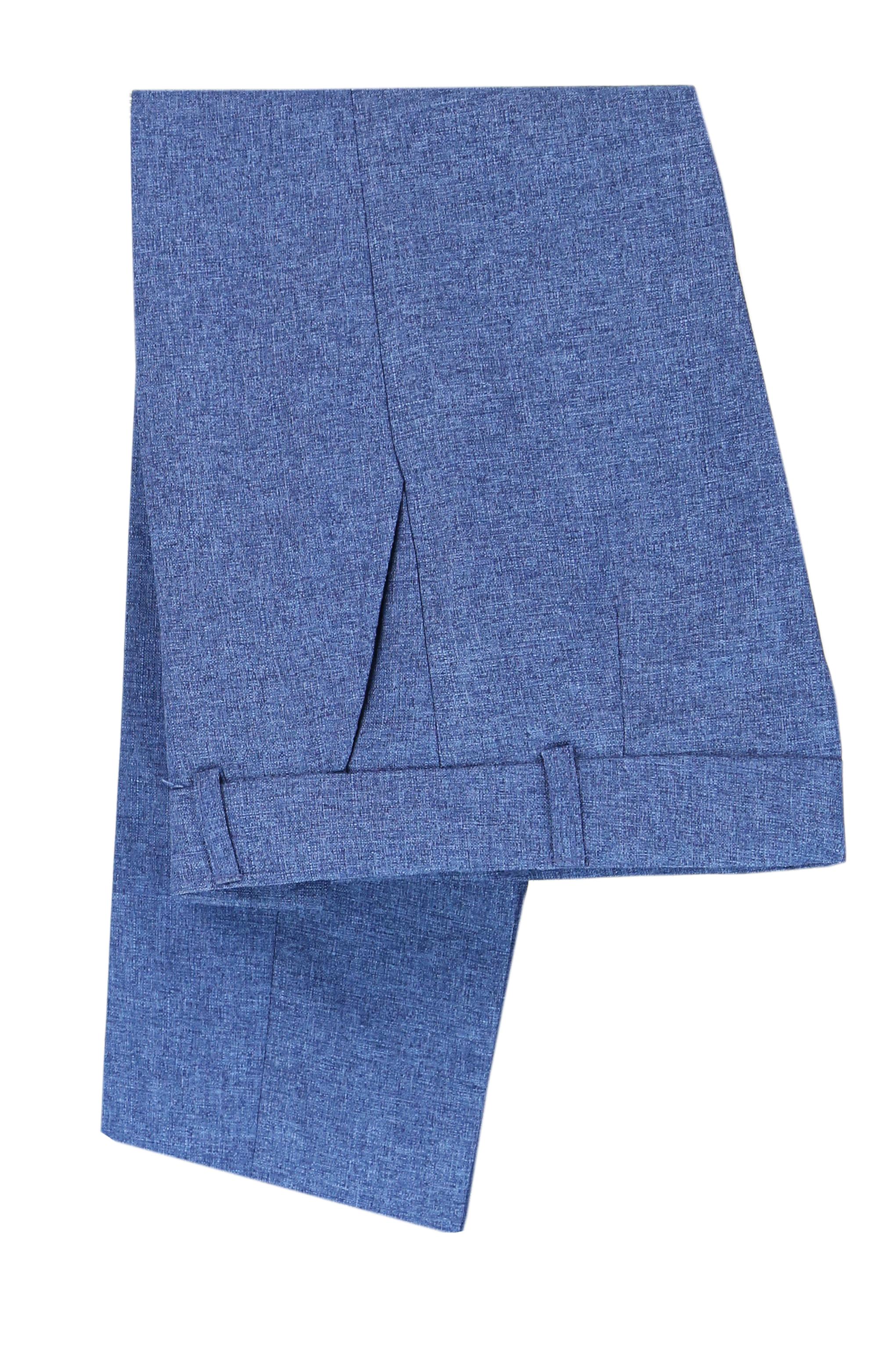 Boys Slim Fit Textured 6-Piece Formal Suit Set - Blue