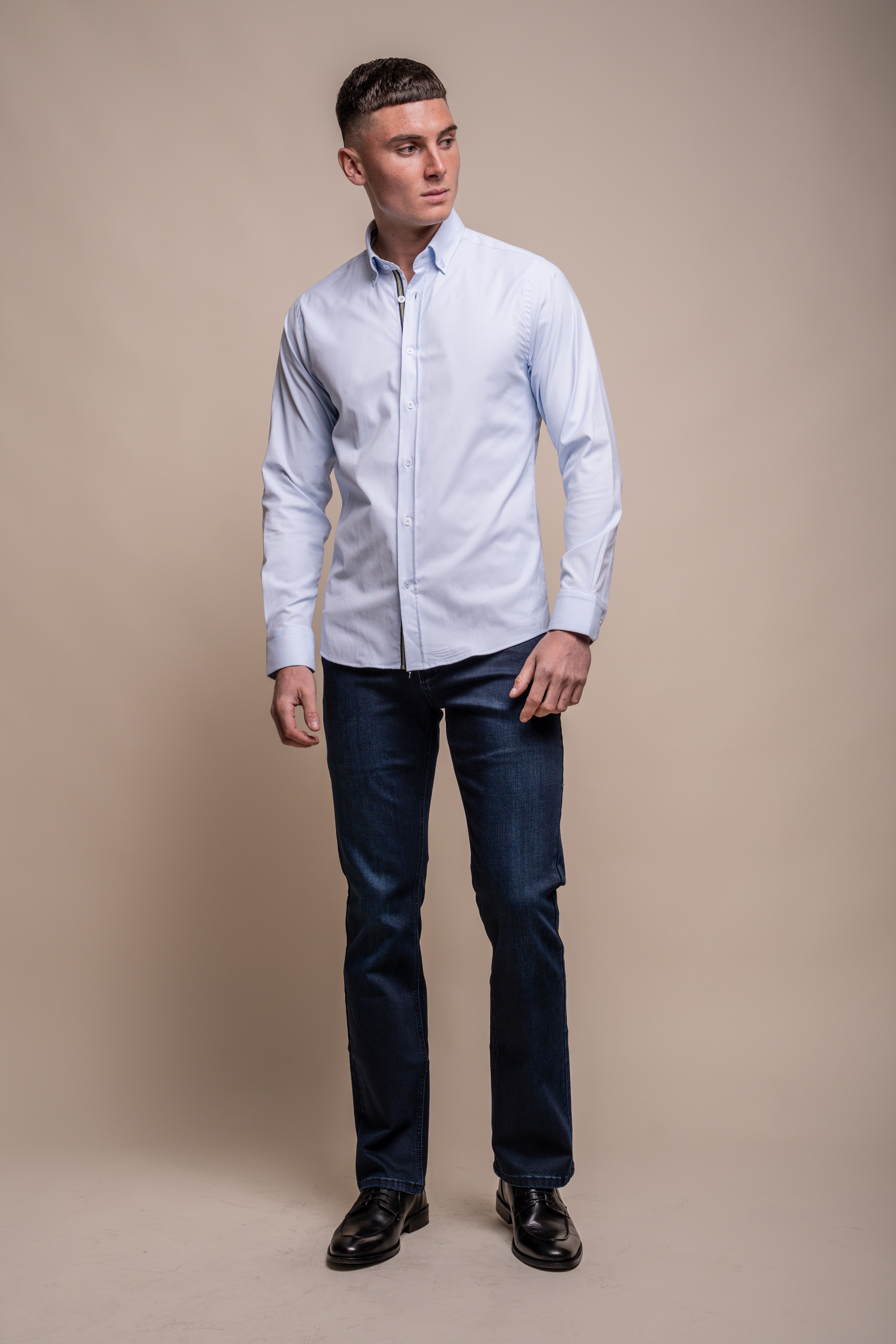 Men's Cotton Casual Shirt - Tessa - Sky Blue