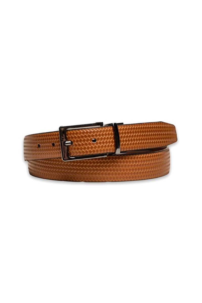 Men's Leather Patterned Belt