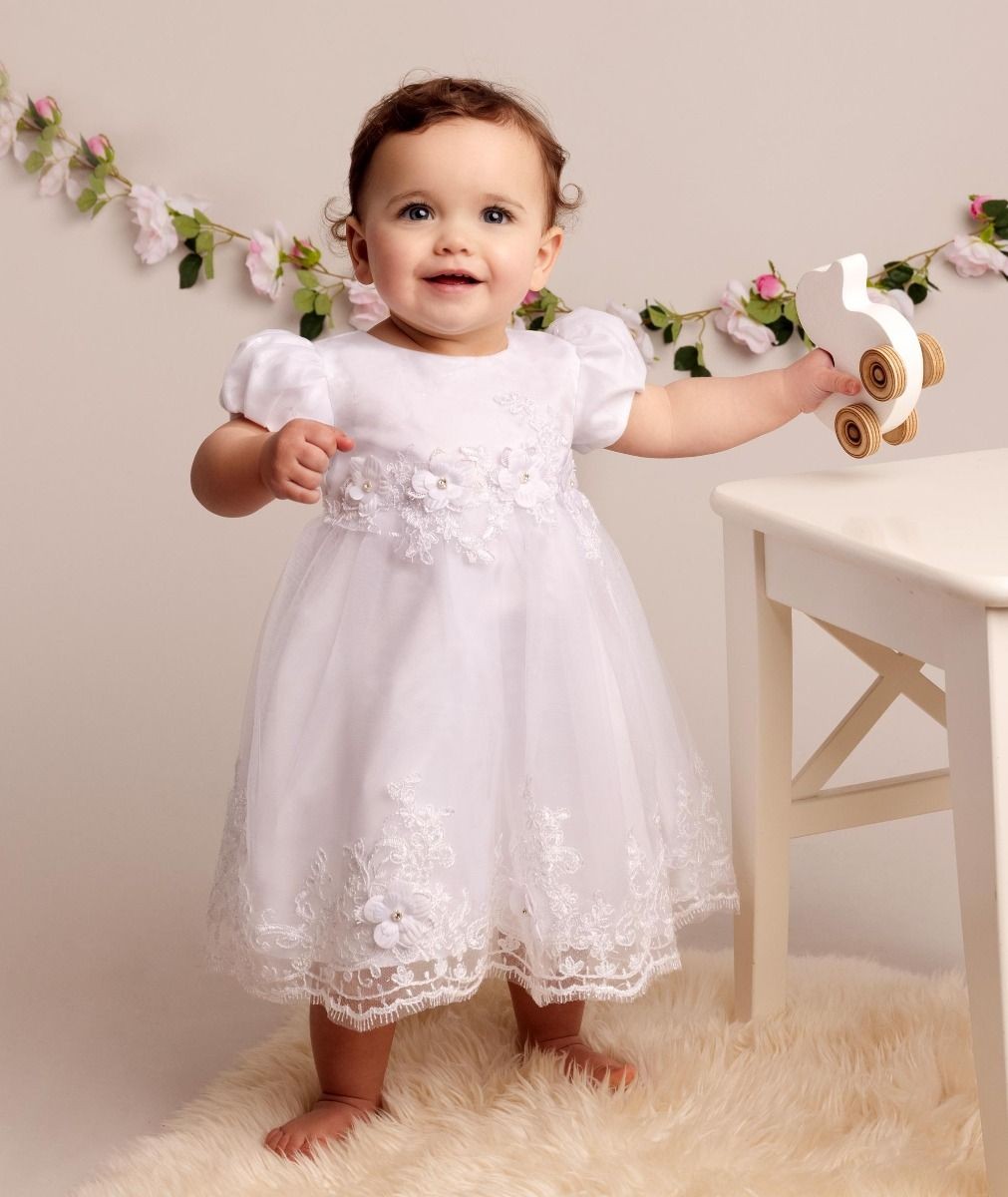 Baby Girls Balloon Sleeves Tulle Dress - RIYA