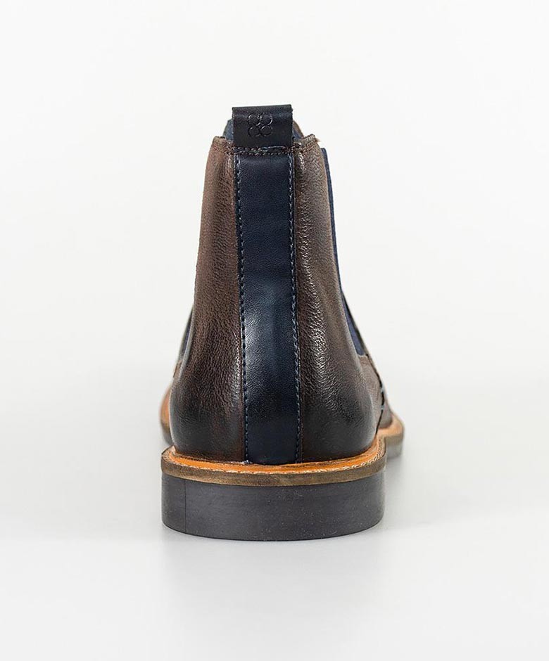 Men's Slip On Chelsea Boots - ARIZONA - Rust Brown