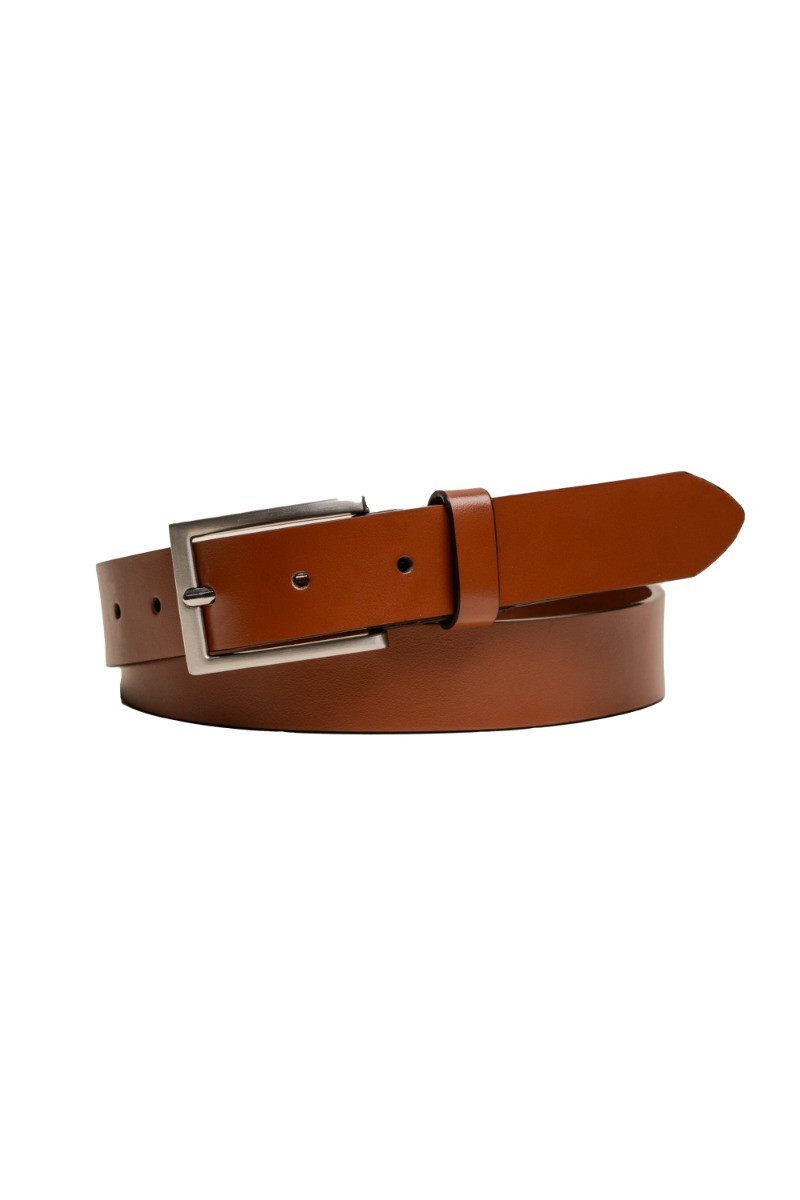 Men's Leather Belt - Mustard Brown