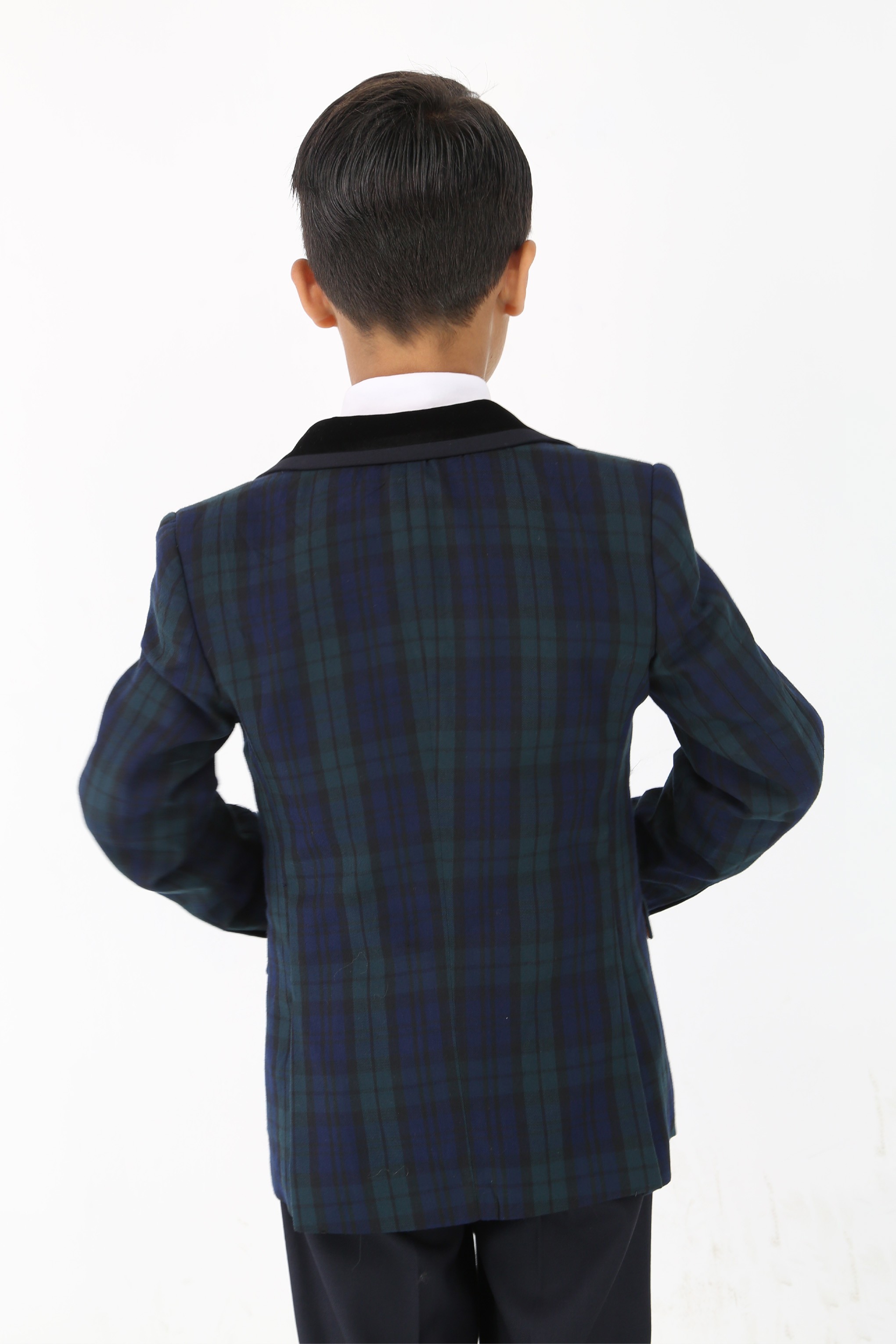 Stylish Boys Tartan Plaid Suit