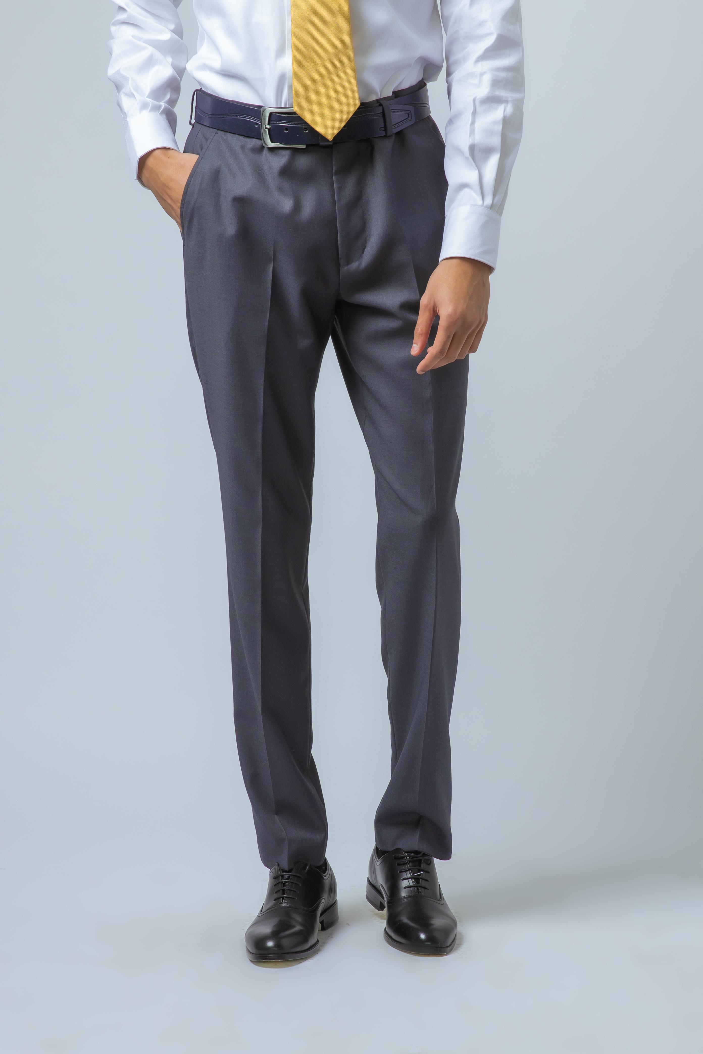 Men's Formal Grey Trousers - DYLAN