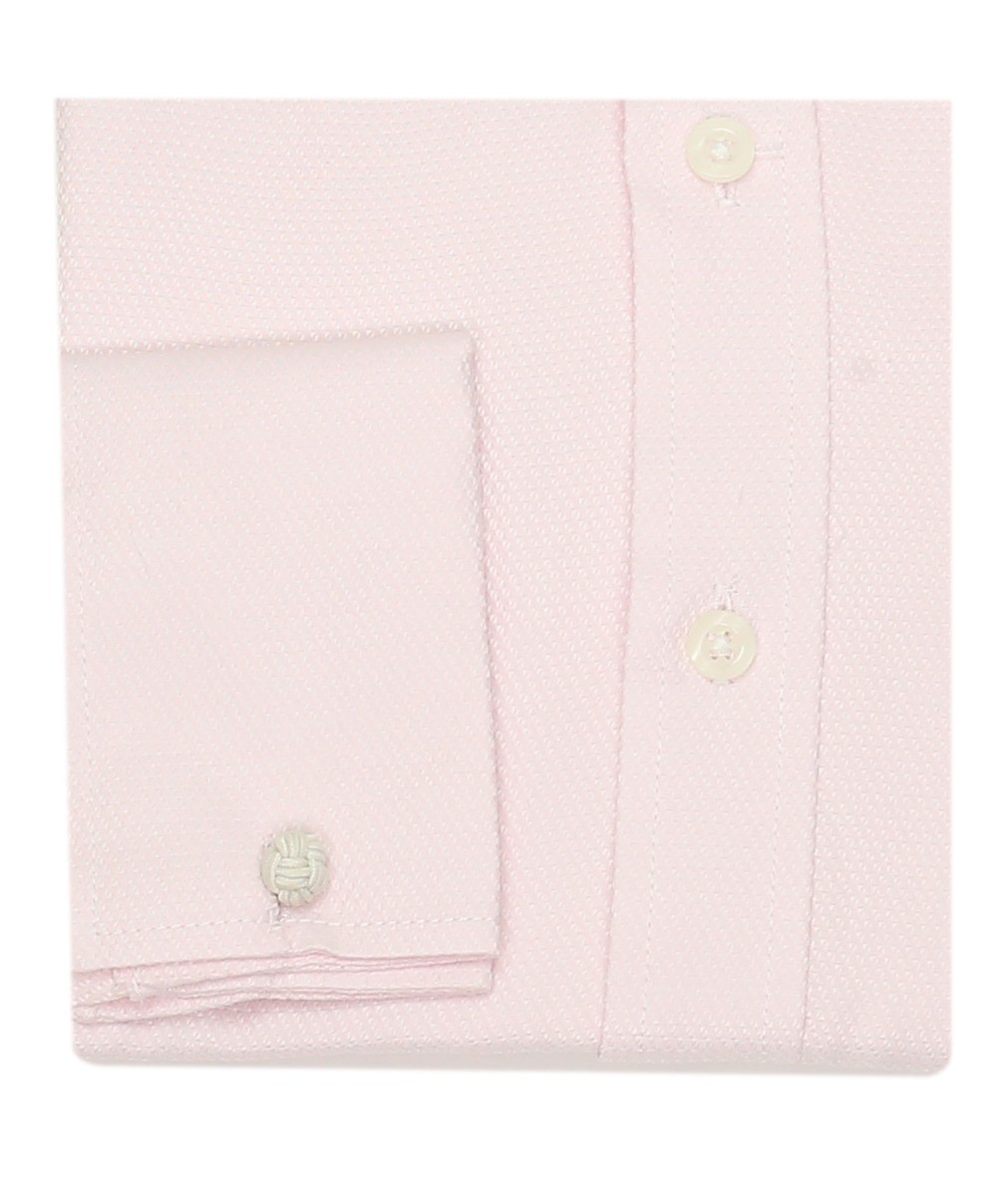Boys Slim Fit Cotton French Cuff Dress Shirt - Pink