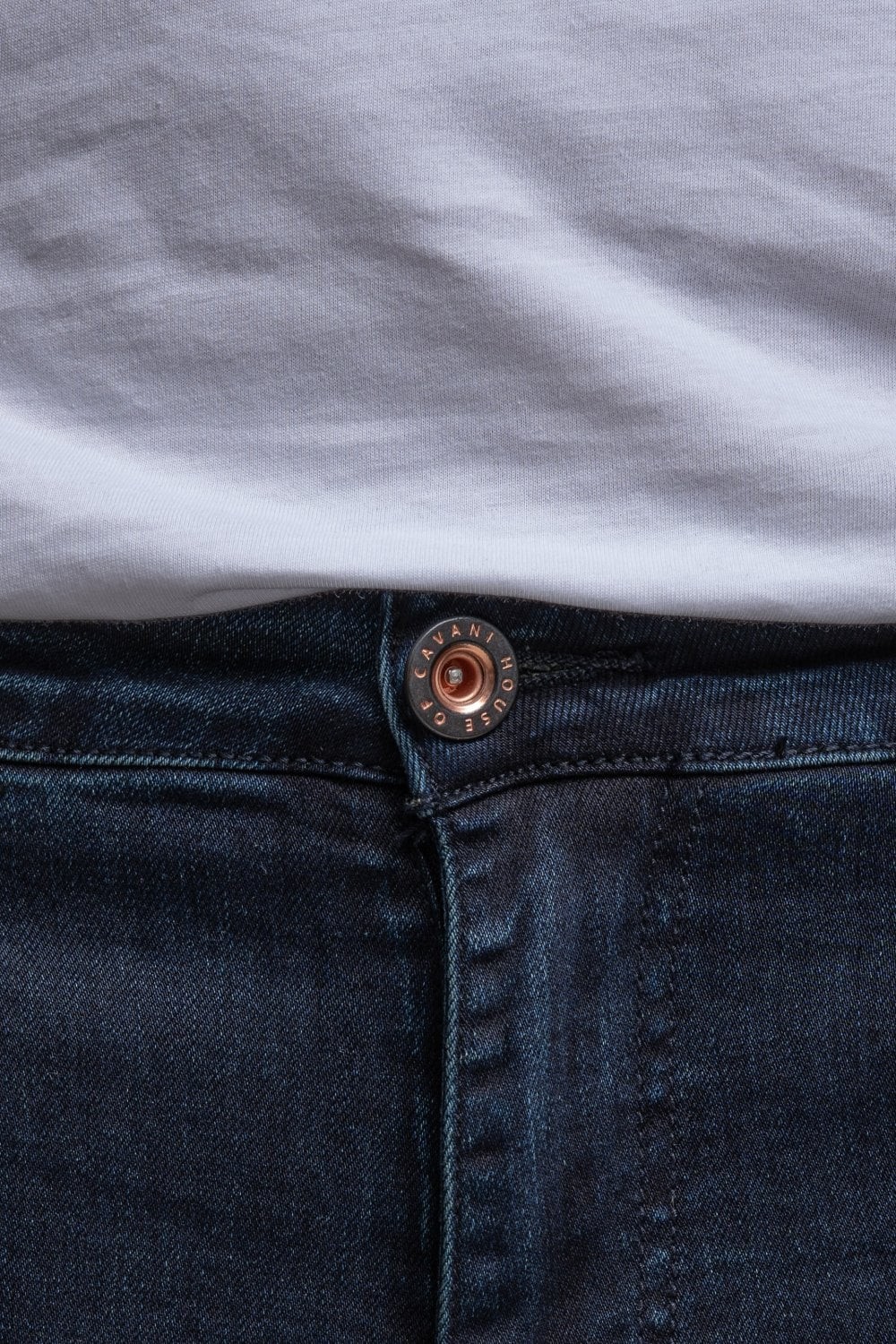 Men's Cotton Slim Fit Stretch Denim Jeans - MILANO - Mid Blue