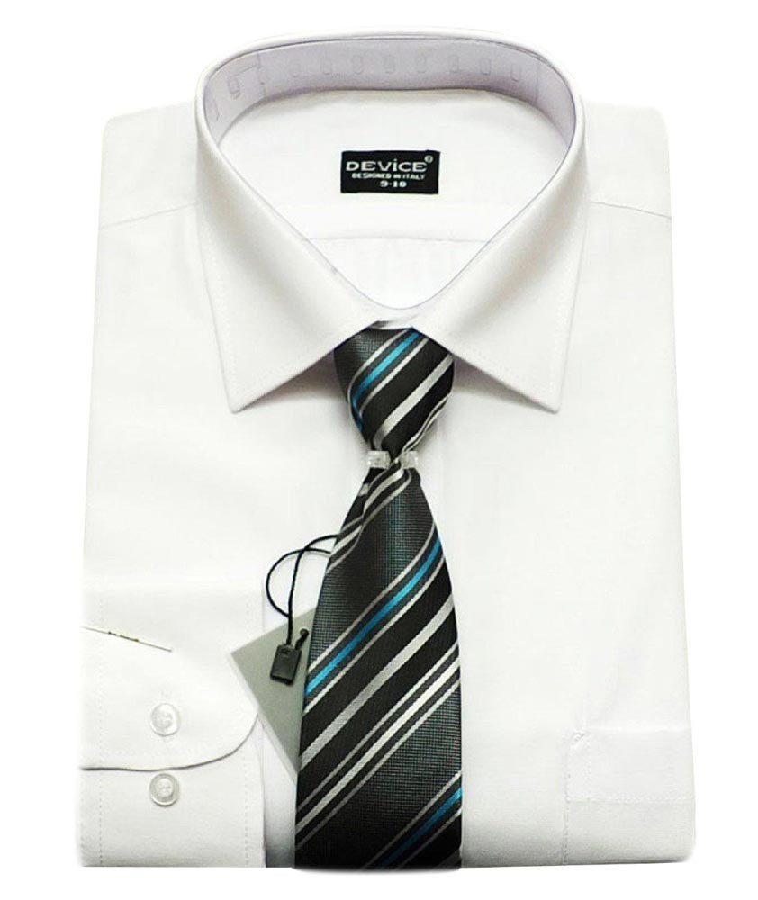 Boys Dress Shirt and Tie Set - White