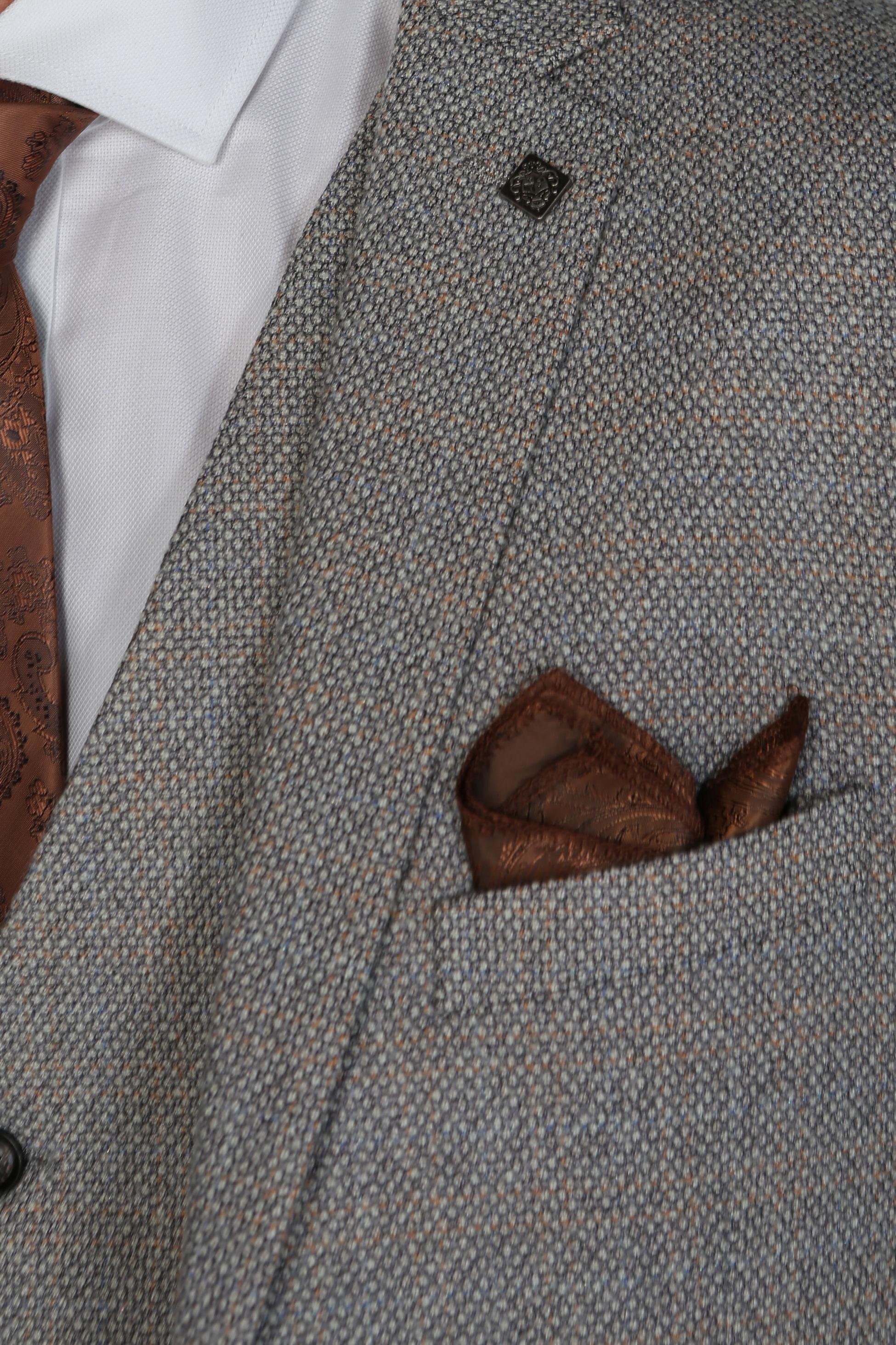 Men's Tweed-like Tailored fit Suit Jacket - Ralph - Cream