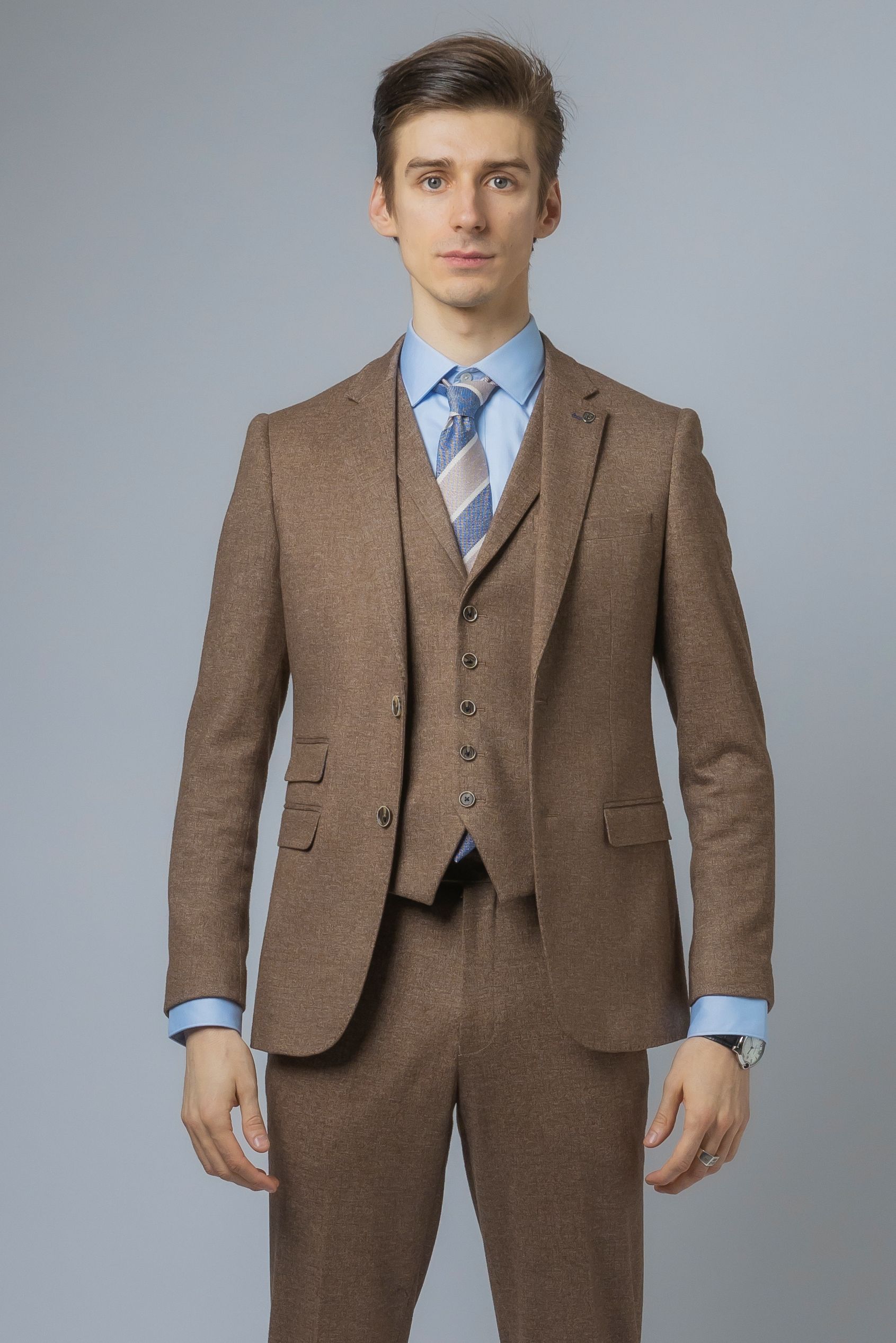 Men's Twee-like Suit - NATHAN Brown