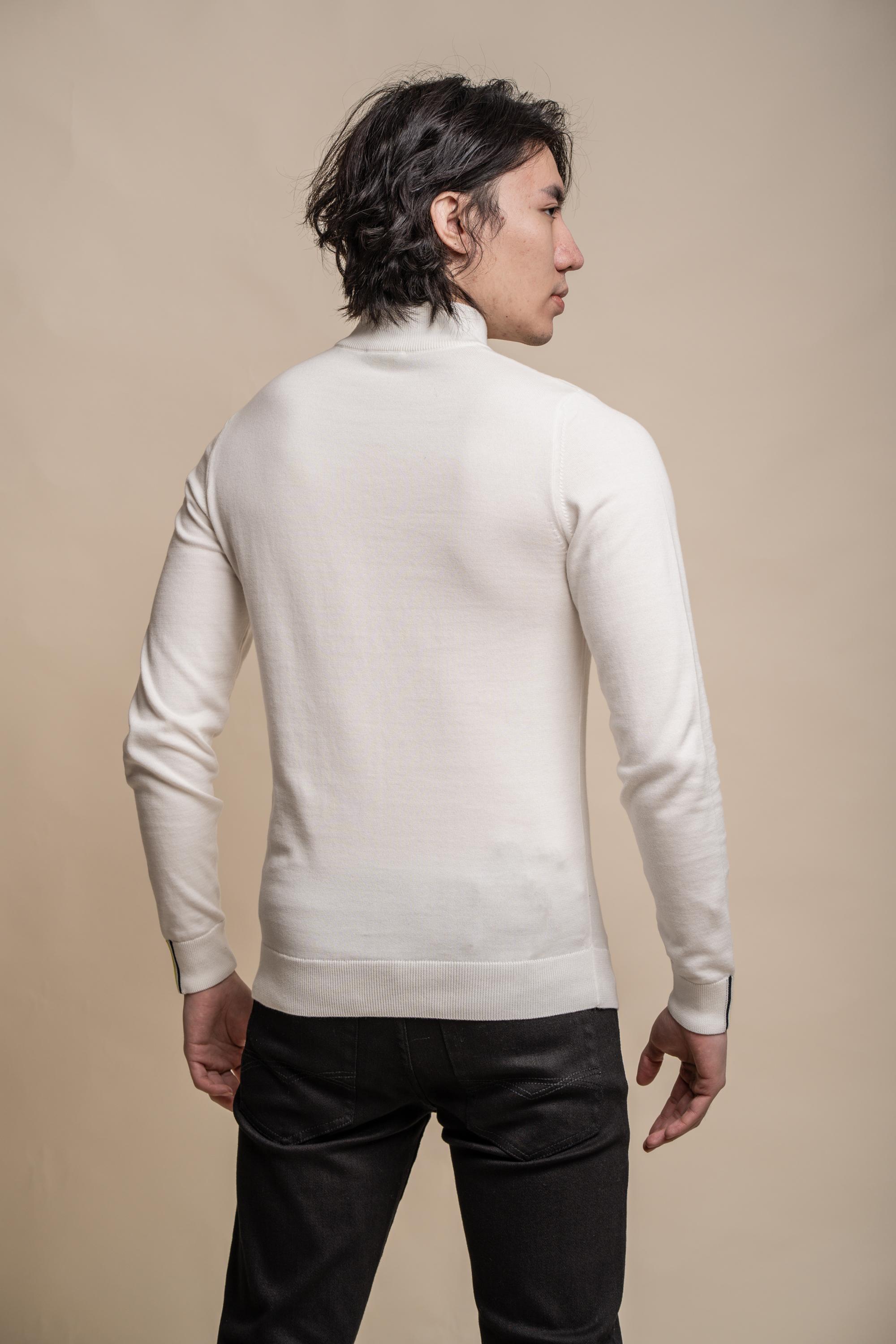 Men's Casual Cotton Half Zip Jumper - AVANTI