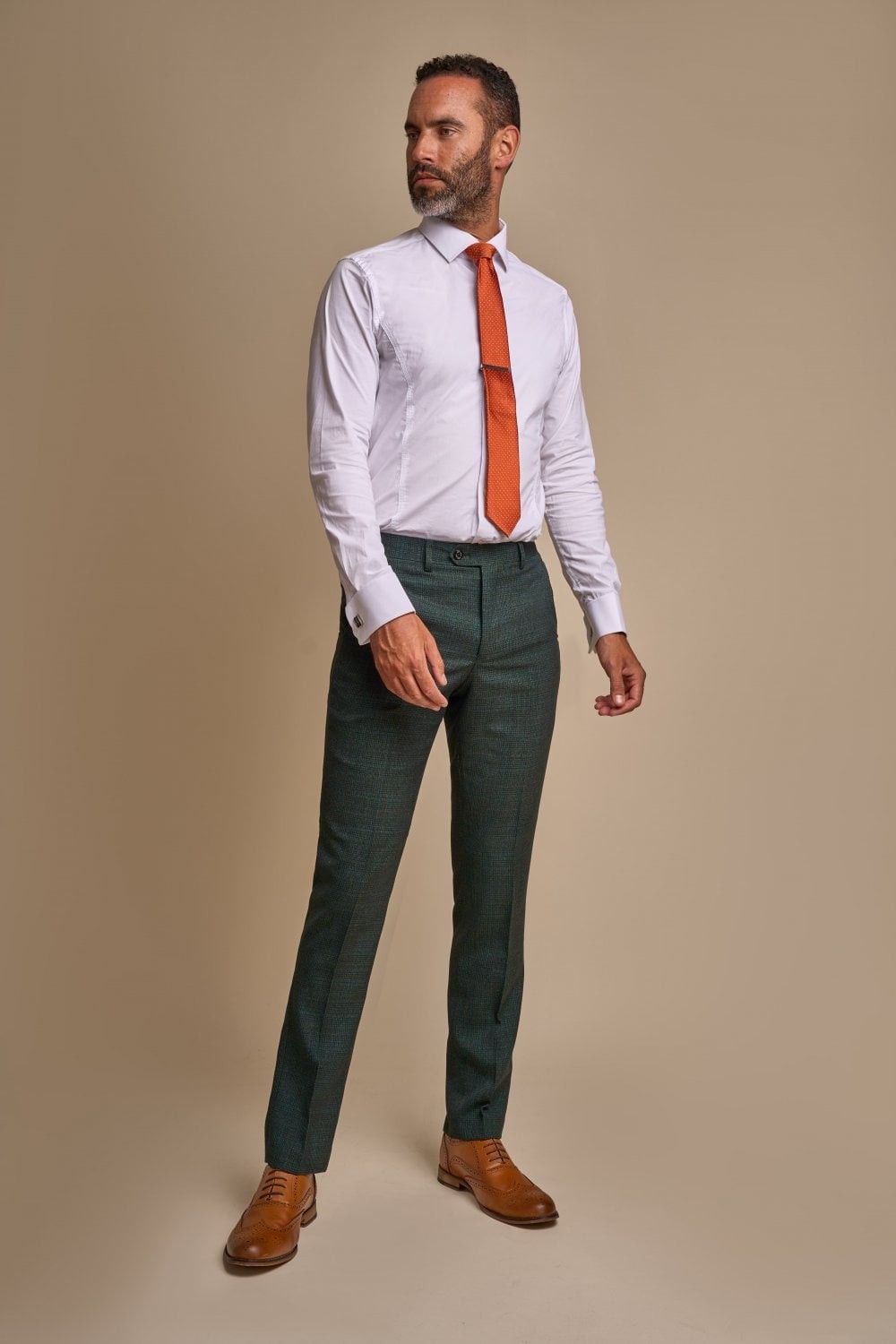 Men's Check Houndstooth Slim Fit Suit - CARIDI