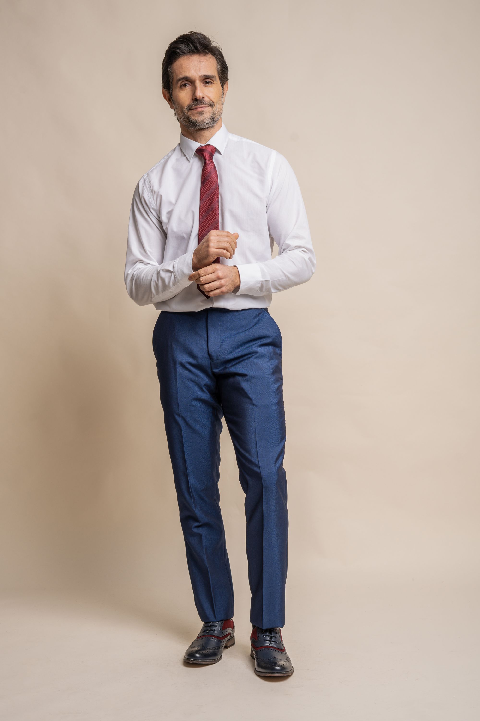 Men's Slim Fit Formal Royal Blue Trousers - FORD