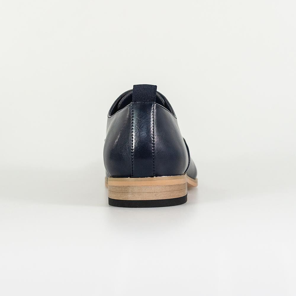 Men's Slip On Loafer Leather Shoes - CARLOTTA - Navy Blue