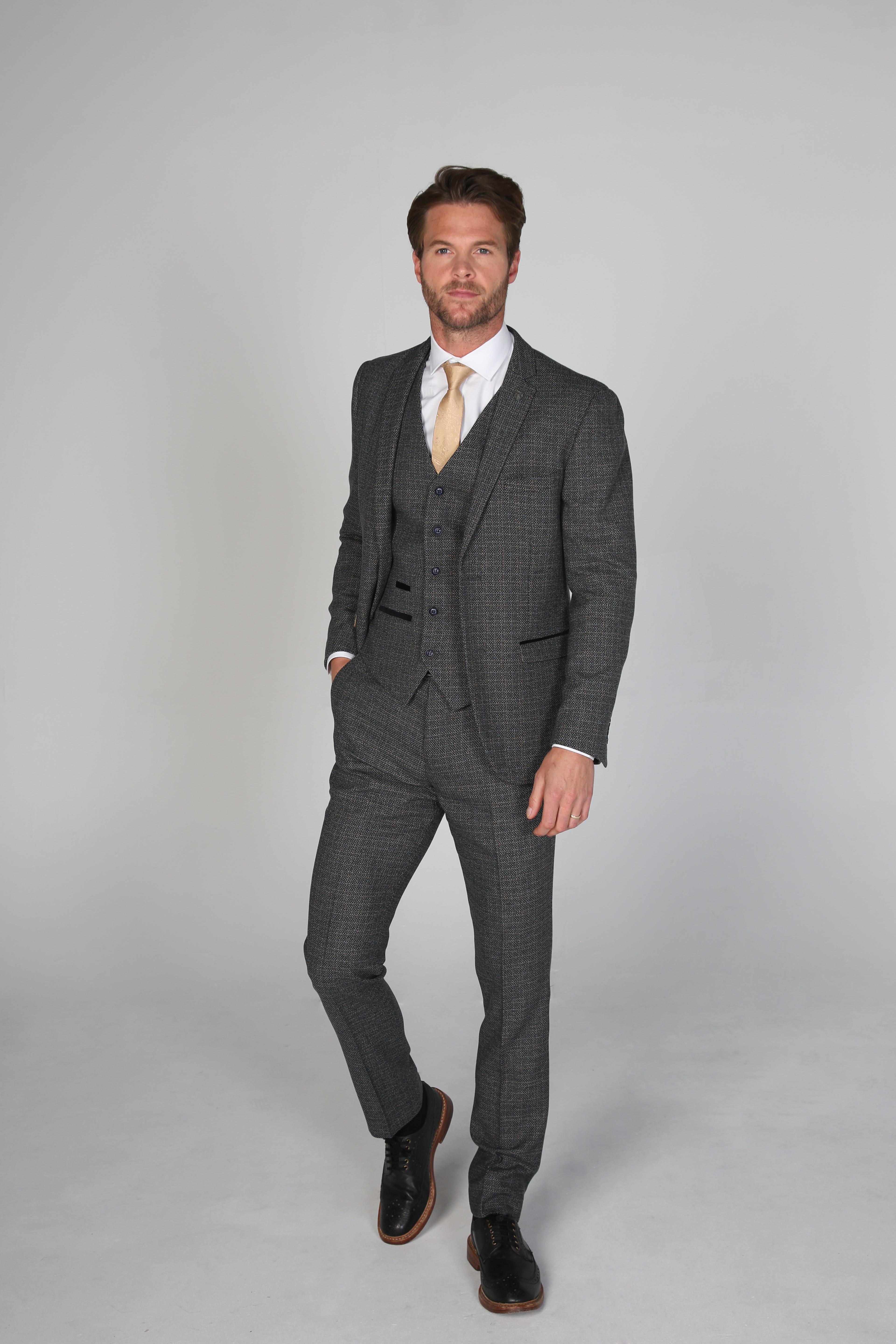 Men's Tweed-Like Tailored Fit  Formal Suit - RALPH