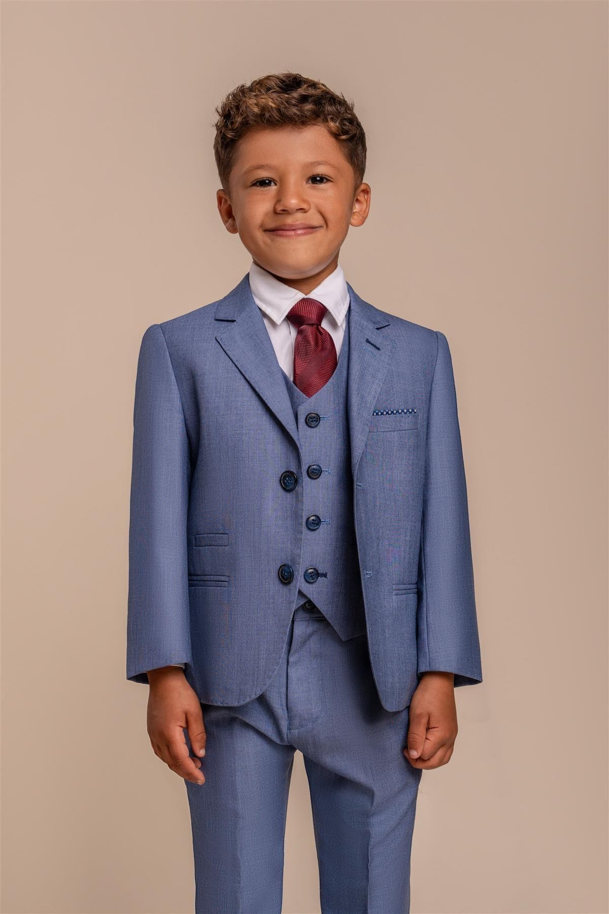 Boys Slim Fit Formal Suit - REEGAN - Jay Blue