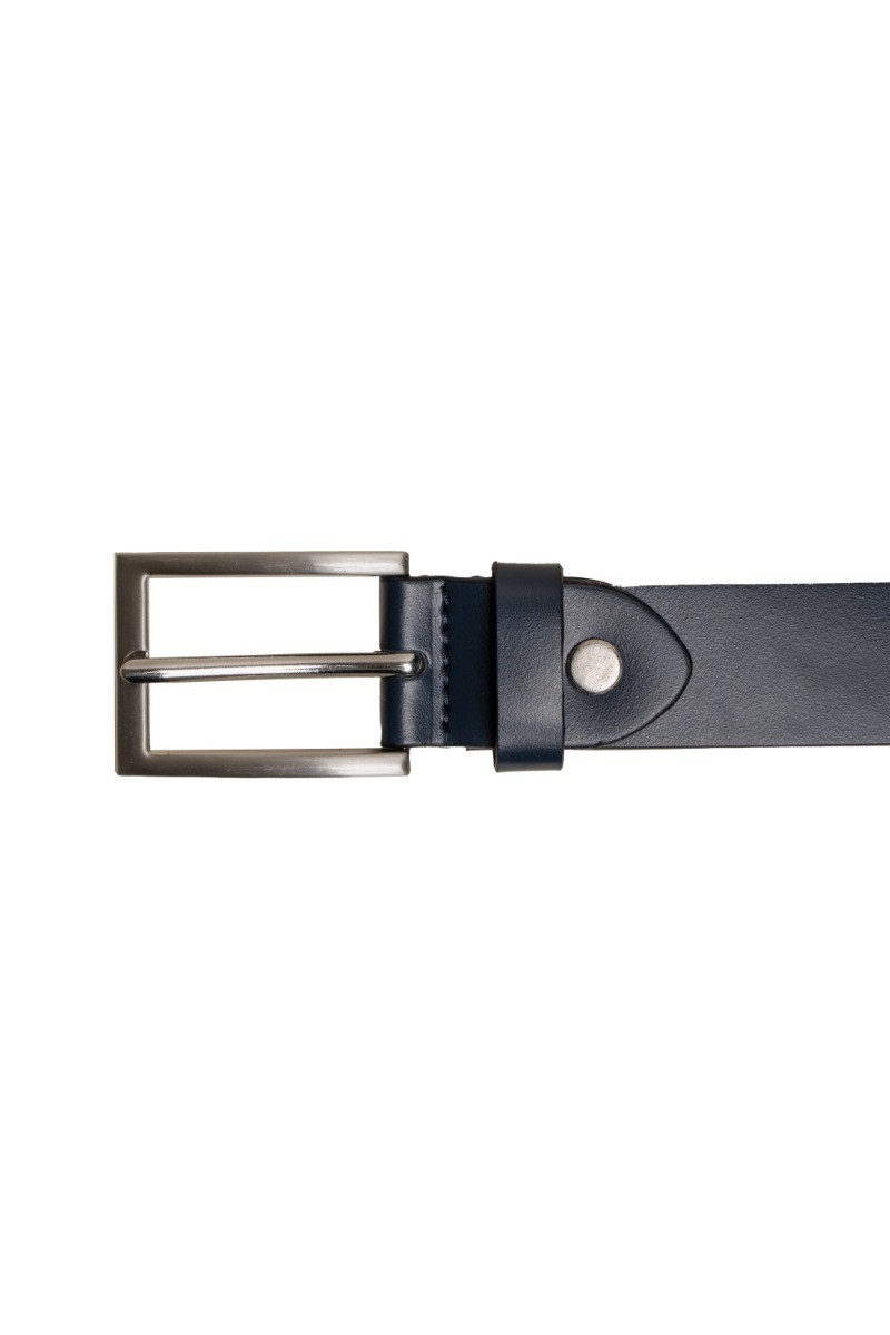 Men's Leather Belt - Navy Blue