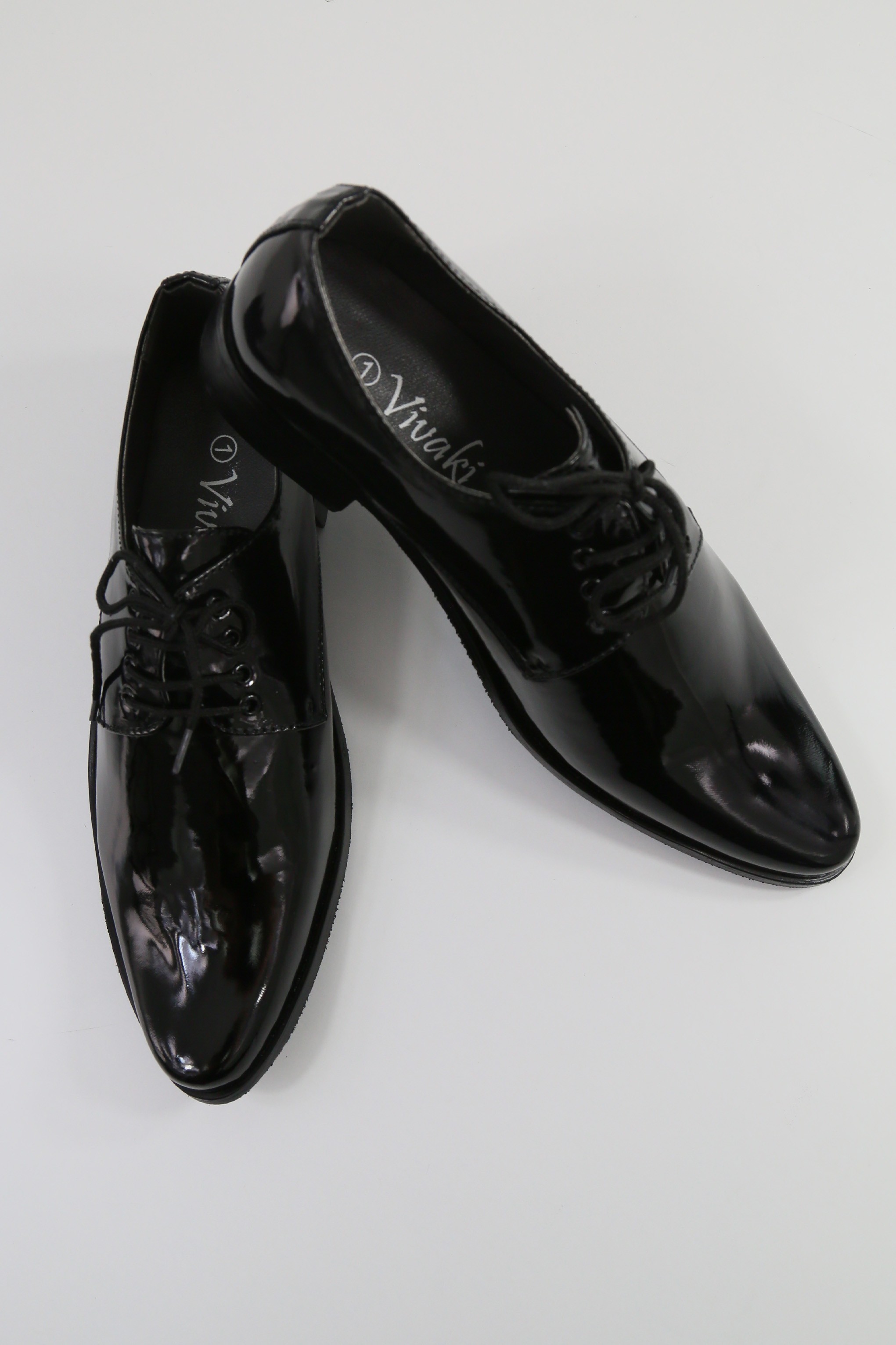 Boys Patent Leather Derby Shoes - GEORGE