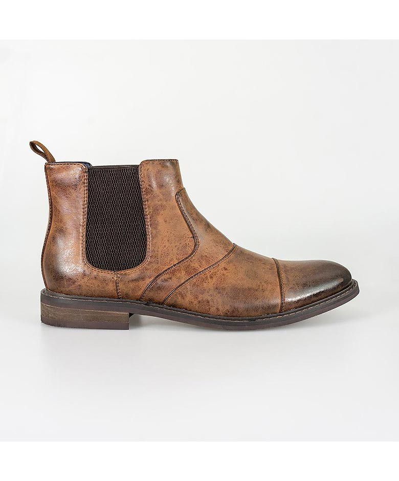 Men’s Italian Couture Slip On Leather Chelsea Boots