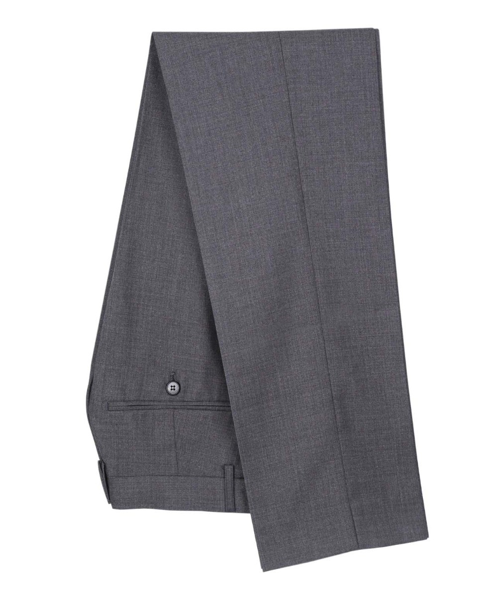 Men's Tailored Fit Formal Trousers  - CHARLES - Charcoal Grey