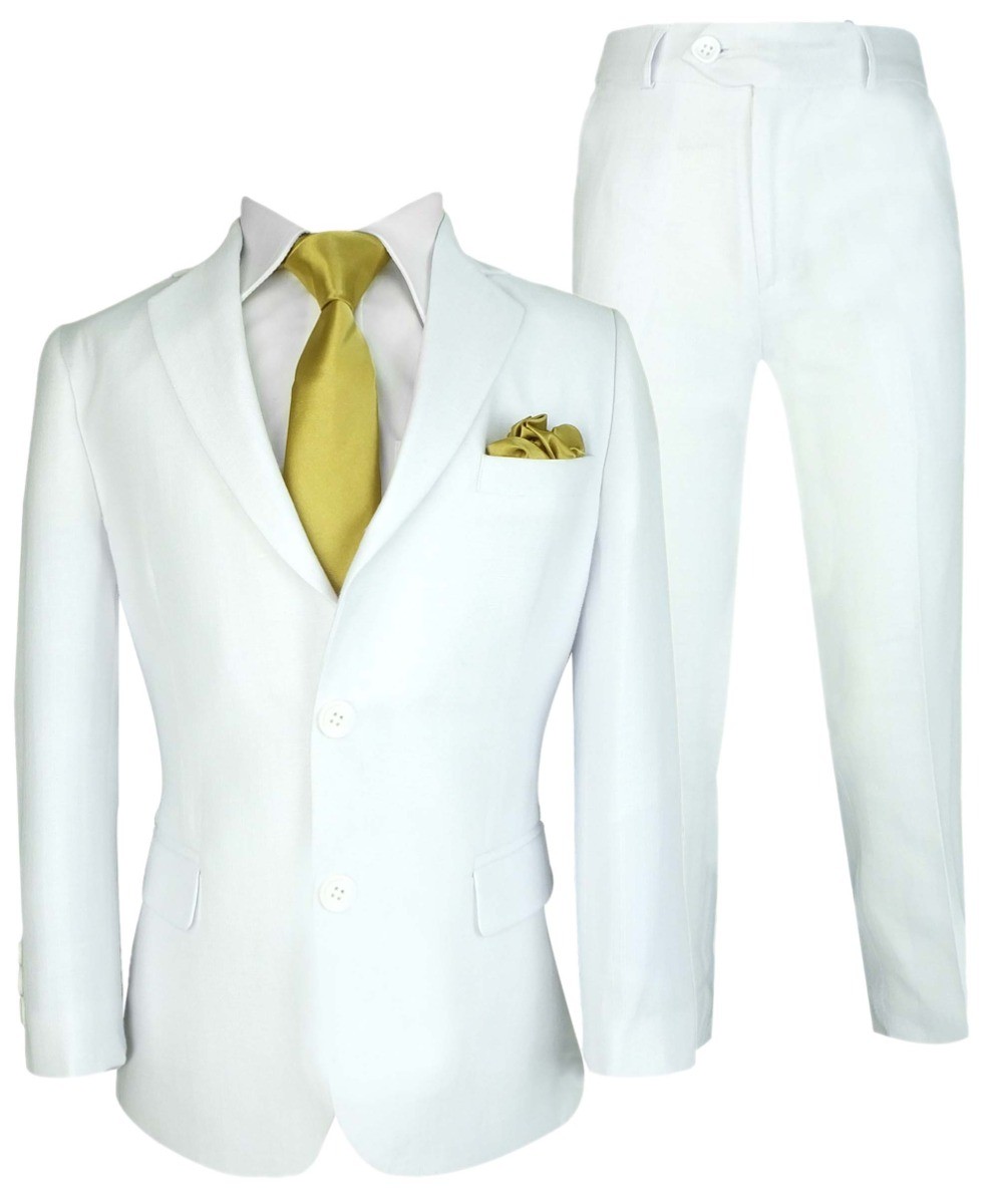 Boys Linen White Communion Suit - RIO