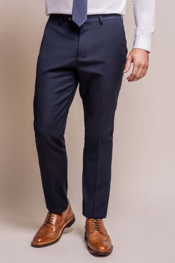 Men's Slim-Fit Blue Trousers - BARESI