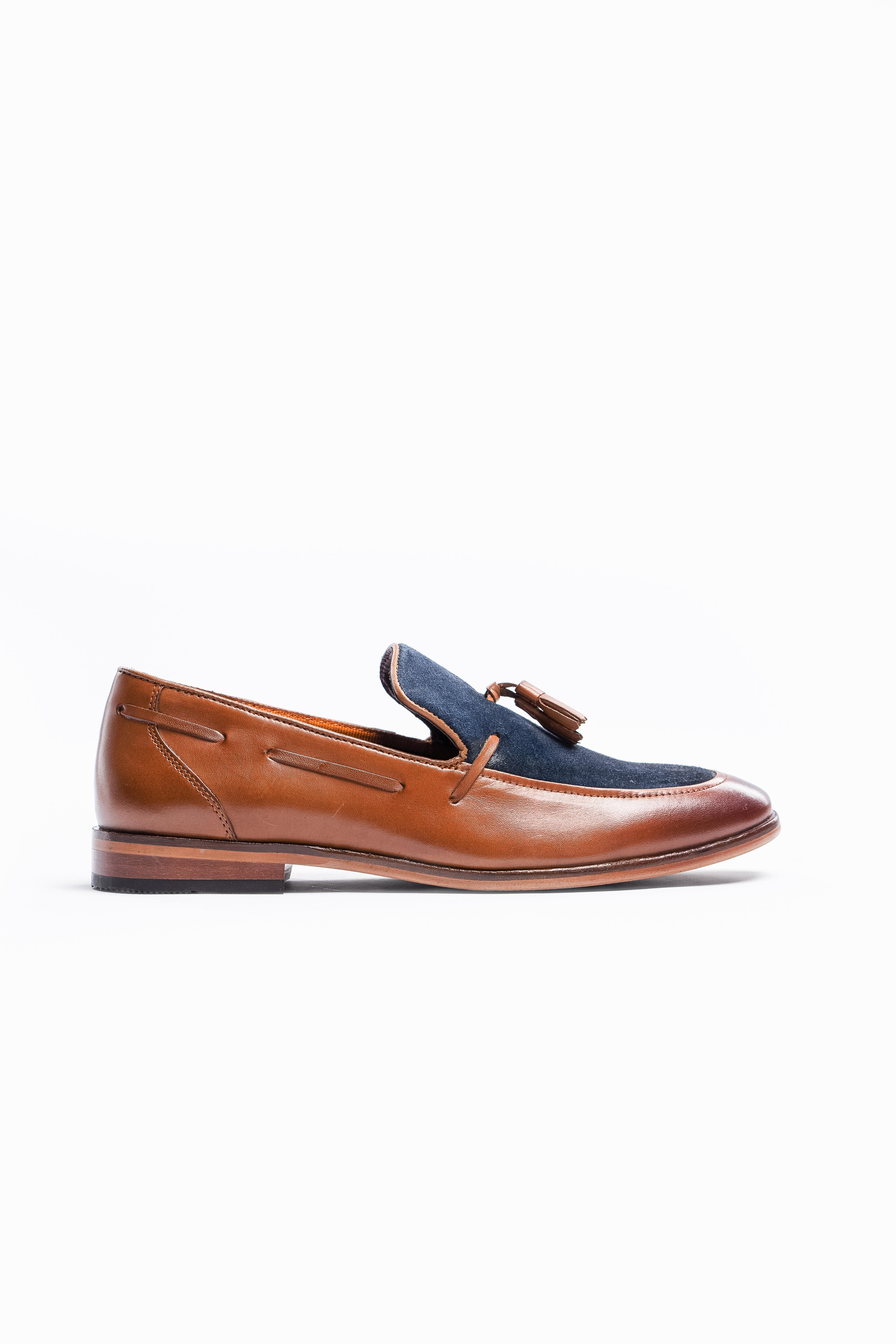 Men's Leather Slip On Tassel Loafer - FREEMONT