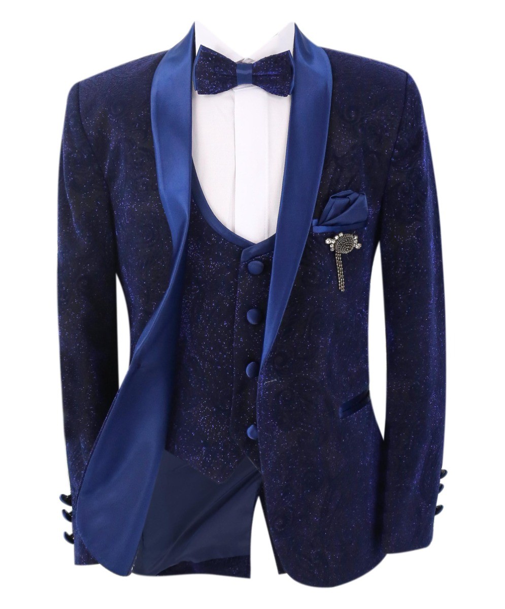 Royal blue outlet tuxedo suit