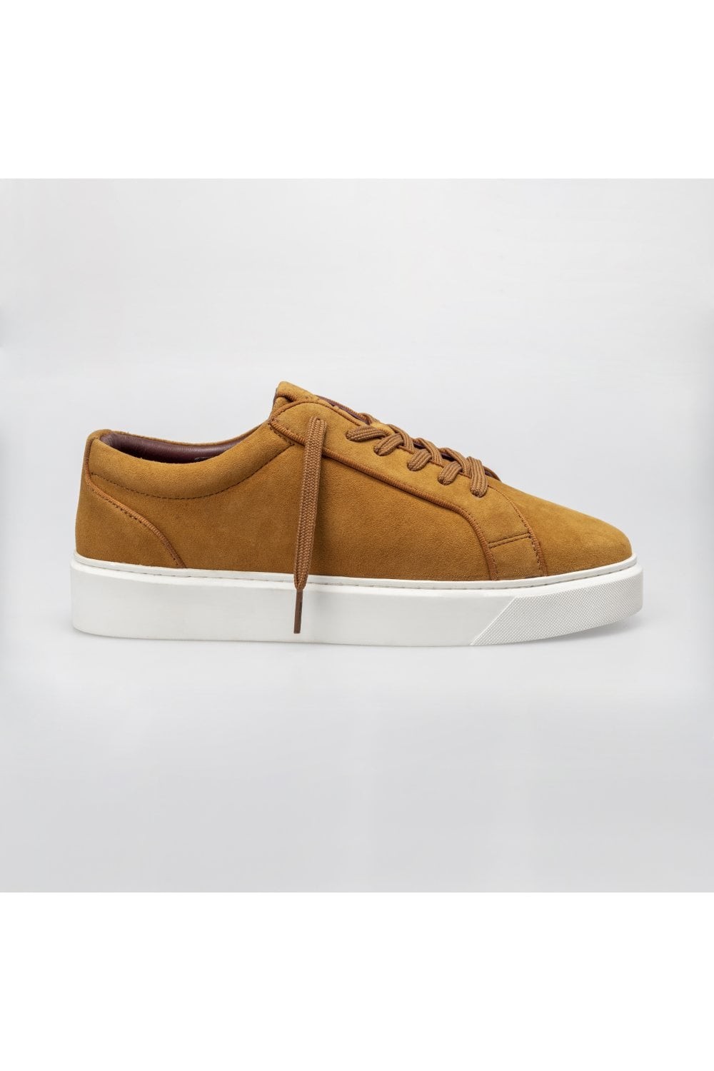 Men's Thick Rubber Sole Lace Up Sneakers - Mustard