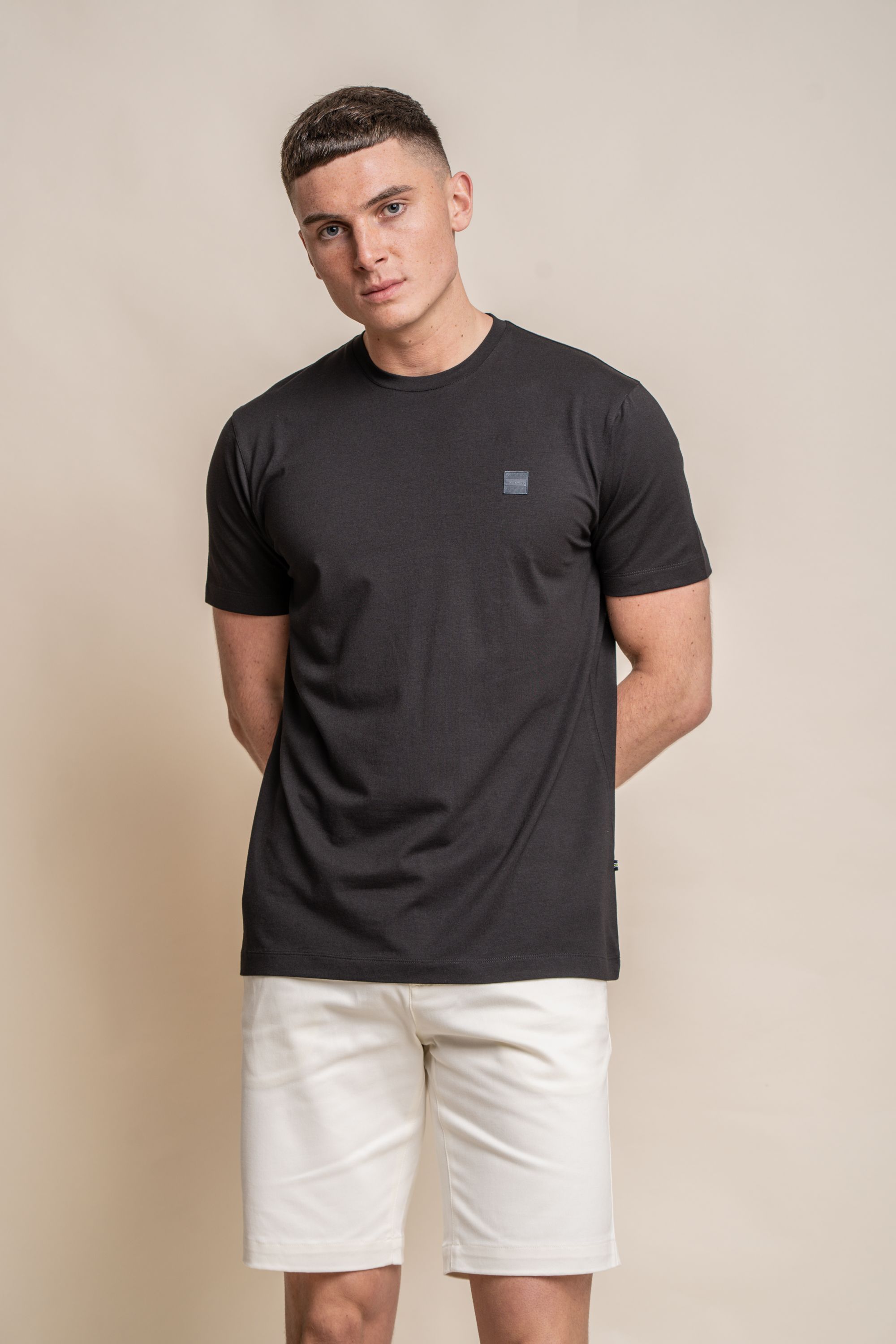 Men's Crew Neck Cotton T-Shirt - BOGART - Black