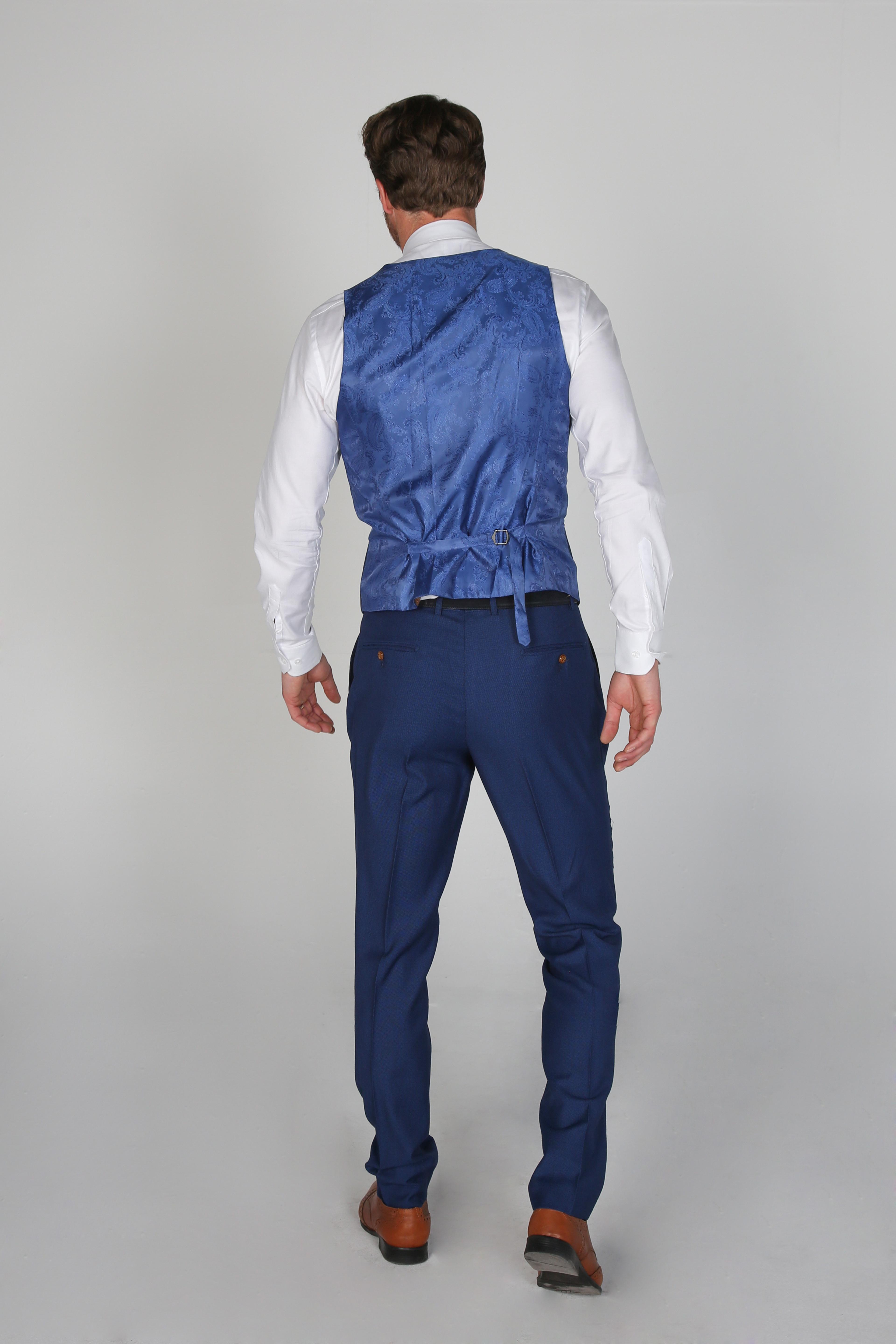 Men's Tailored Fit Blue Suit - MAYFAIR