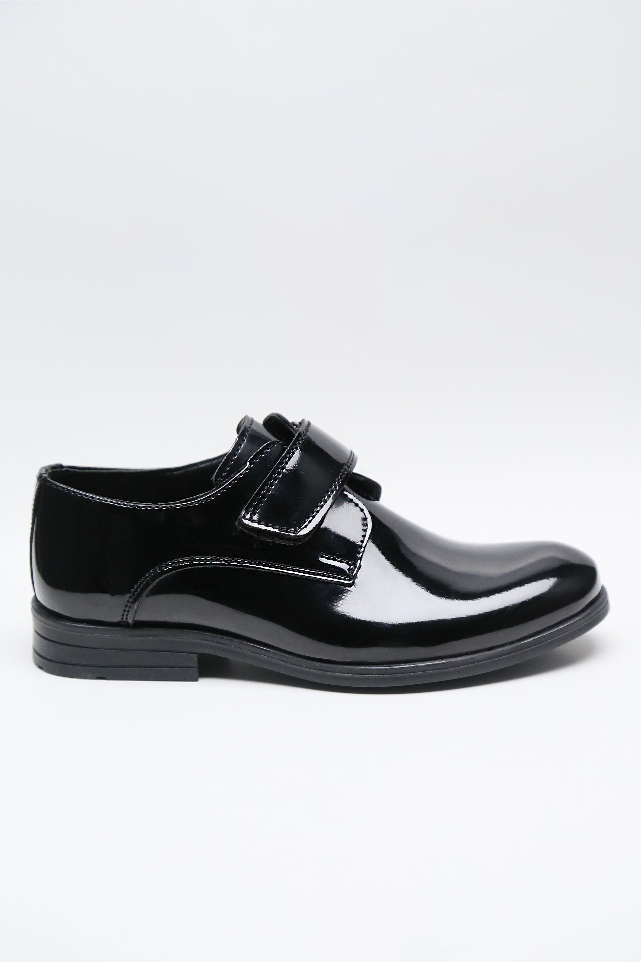 Boys Black Velcro Patent Dress shoes - MARCO