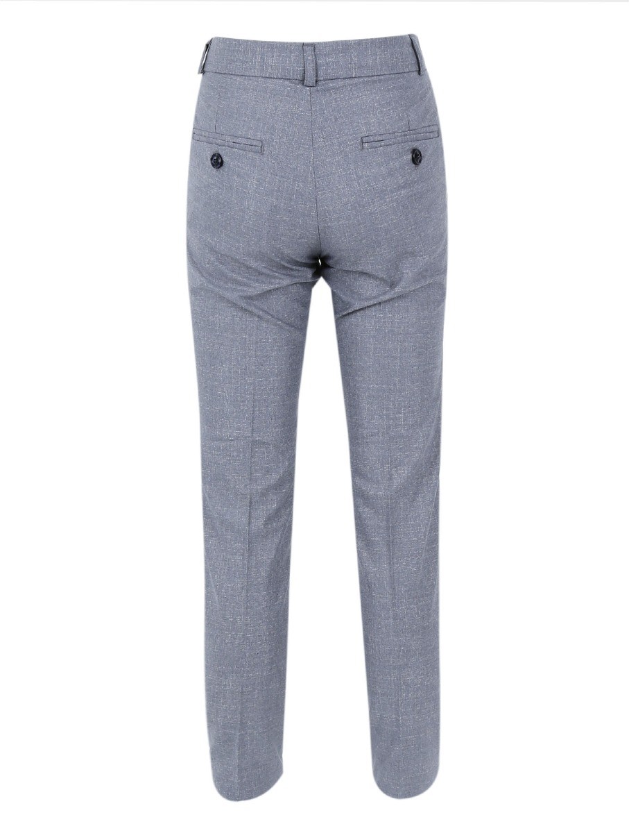 Boys Windowpane Check Slim Fit Suit Set - Light Grey