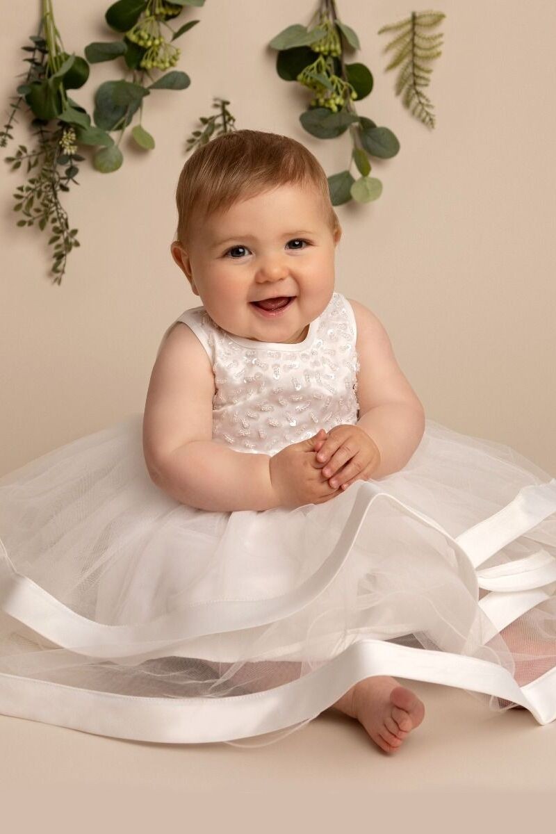 Ivory Sequin and Tulle Dress for Girls and Babies – JORJA