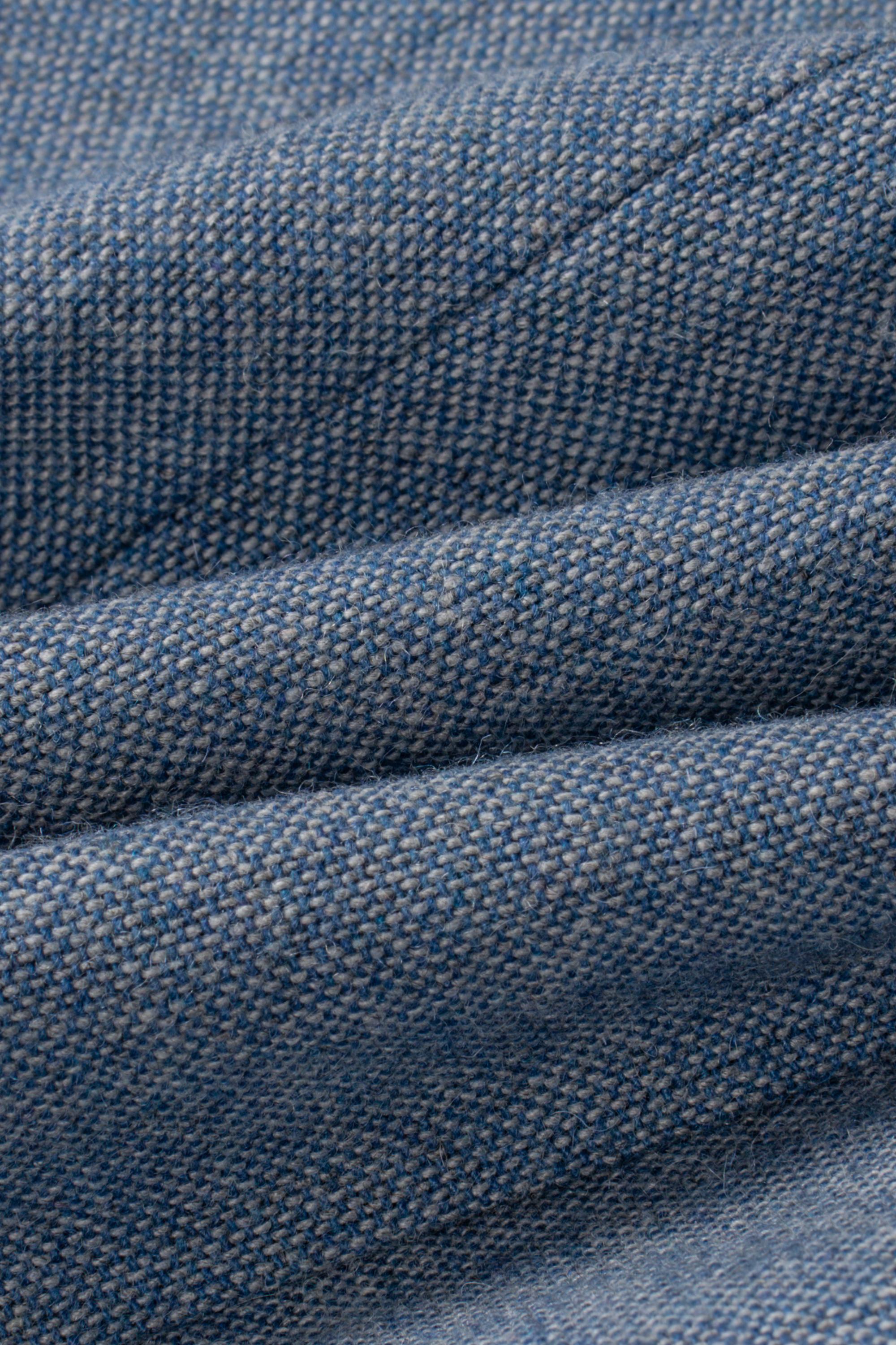 Men's Tweed Slim Fit Suit Jacket- WELLS Blue - Light Blue