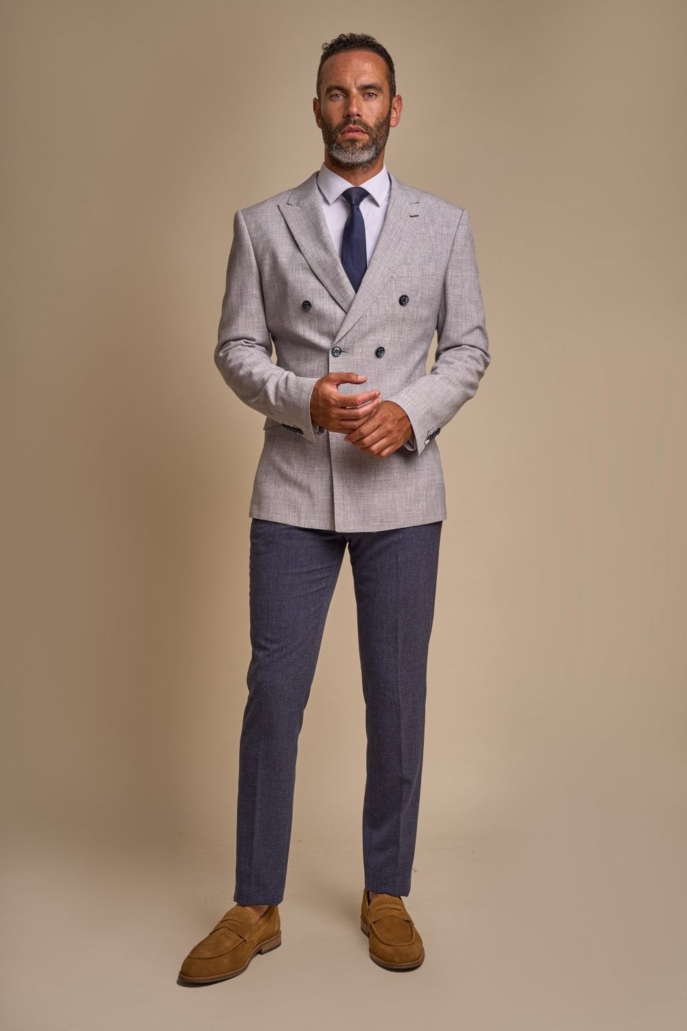 Men's Double Breasted Slim Fit Suit Jacket - TOKYO