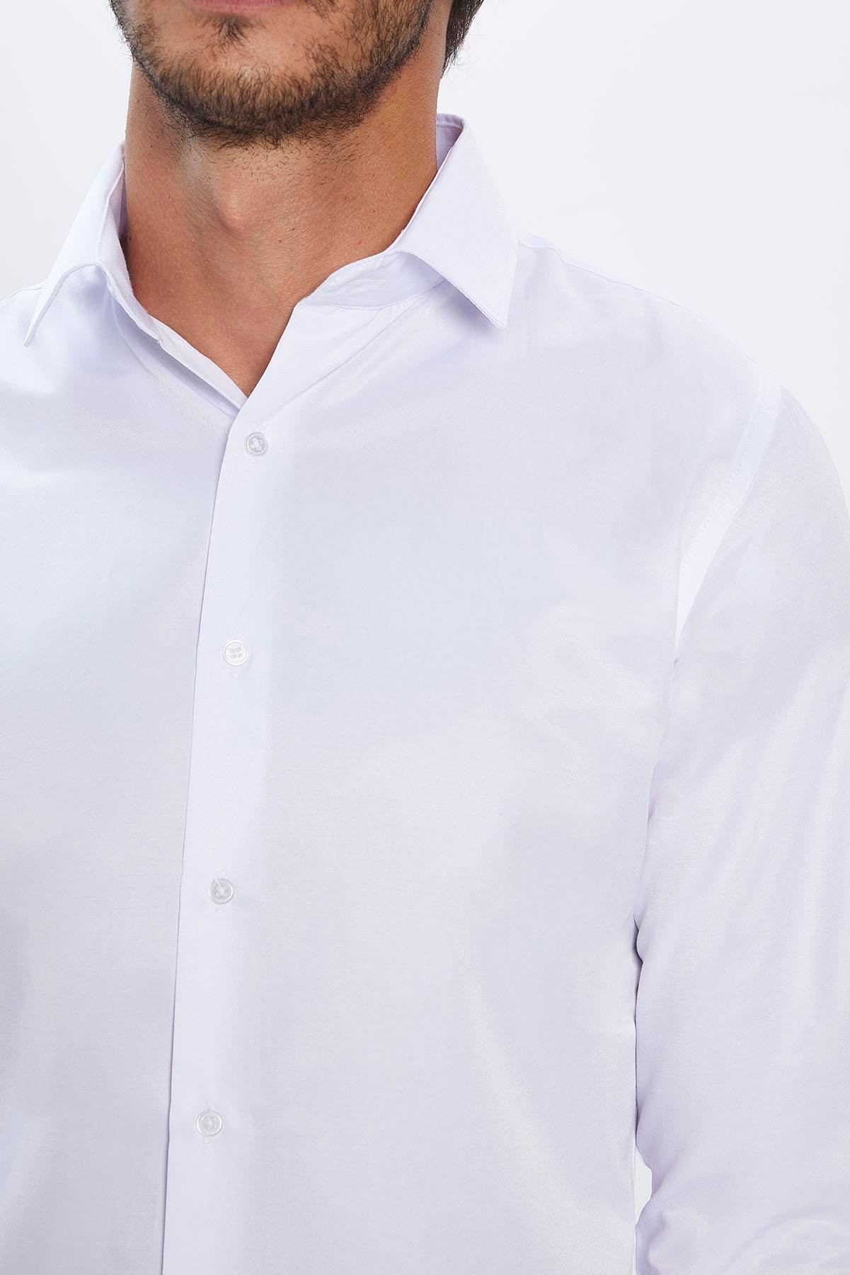 Men's Slim Fit Button-Down Cotton Blend Dress Shirt - Dimi Dotti