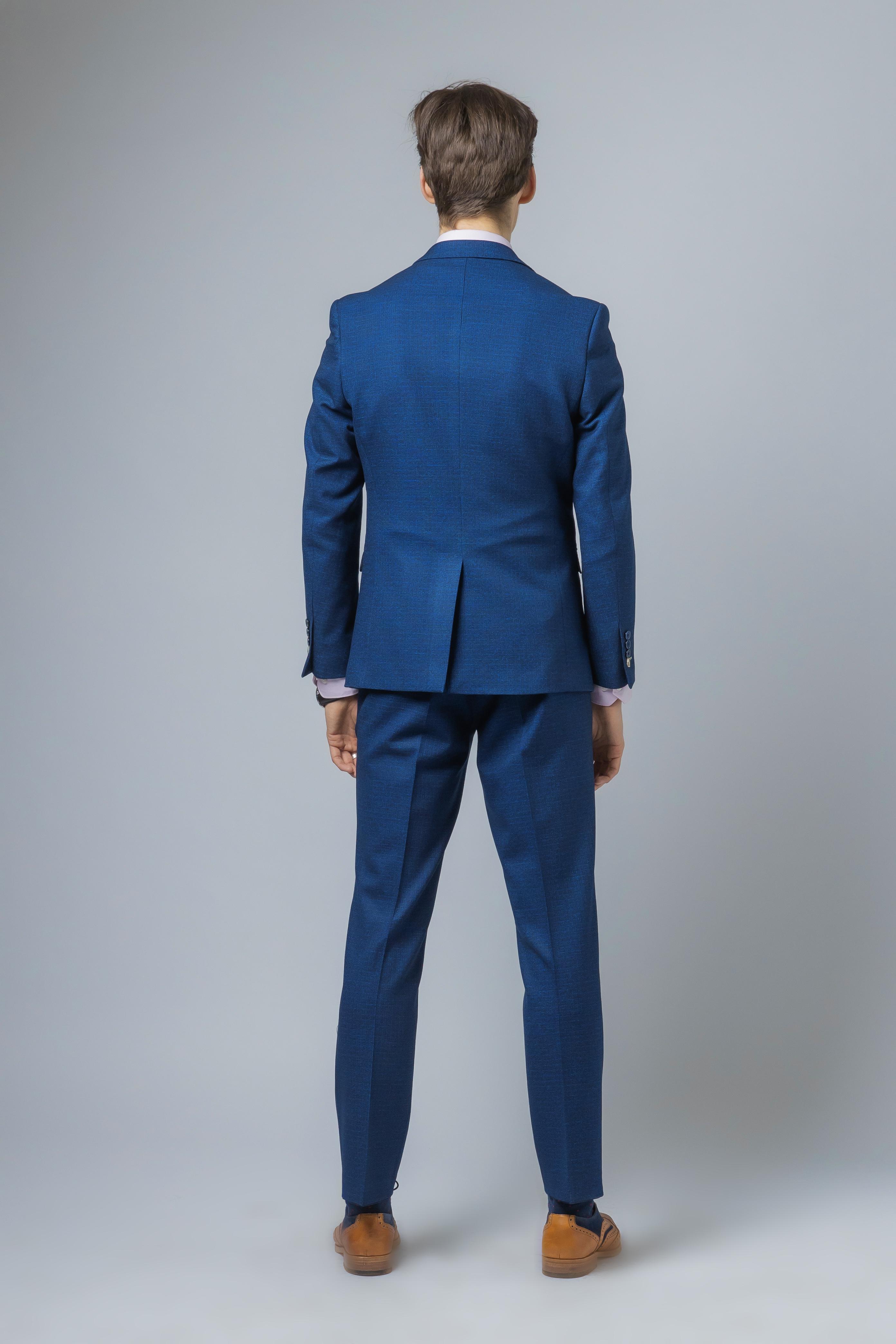 Men's Slim Fit Blue Suit Jacket - MATEO